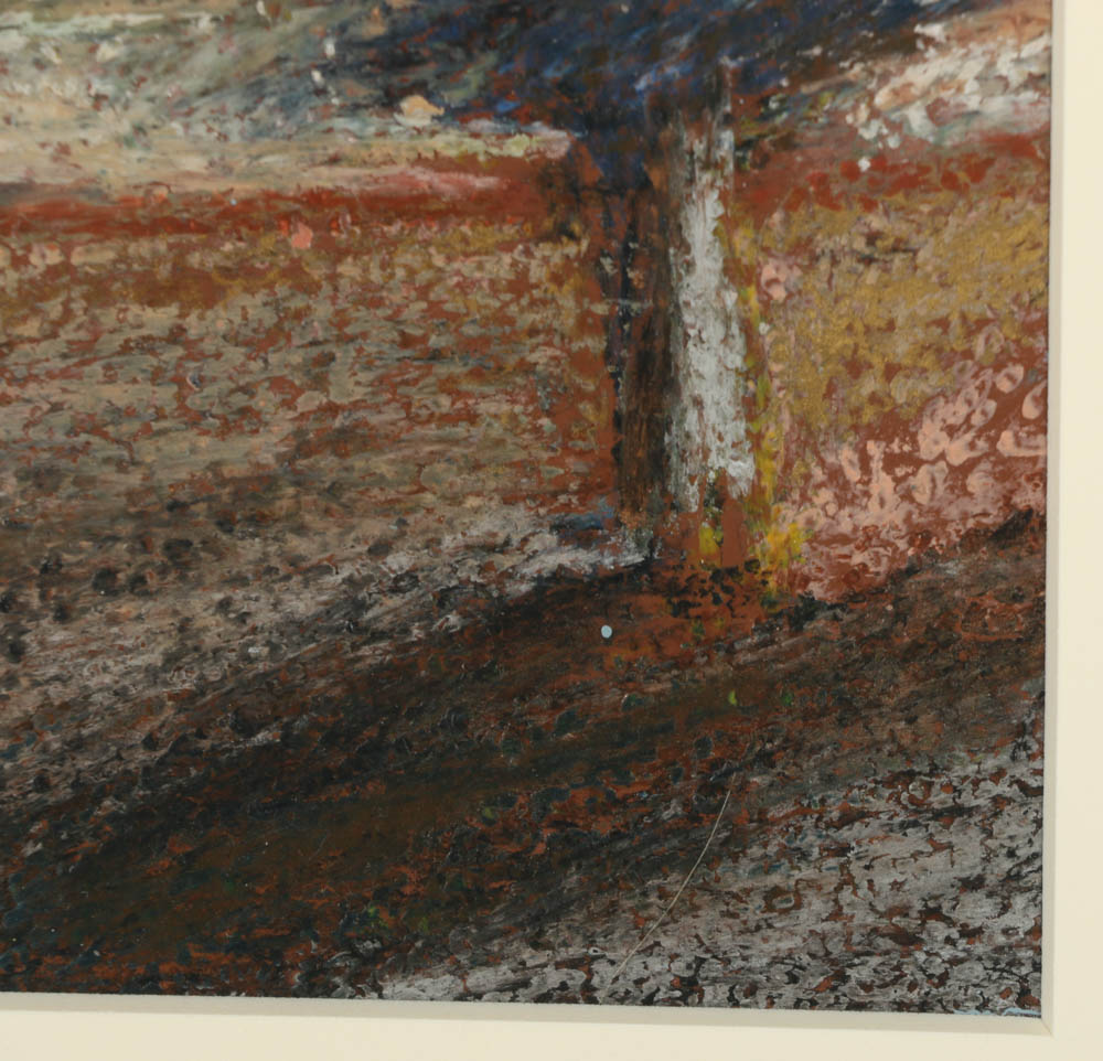 Edgar Hatten Oil Painting "Trees + Red"