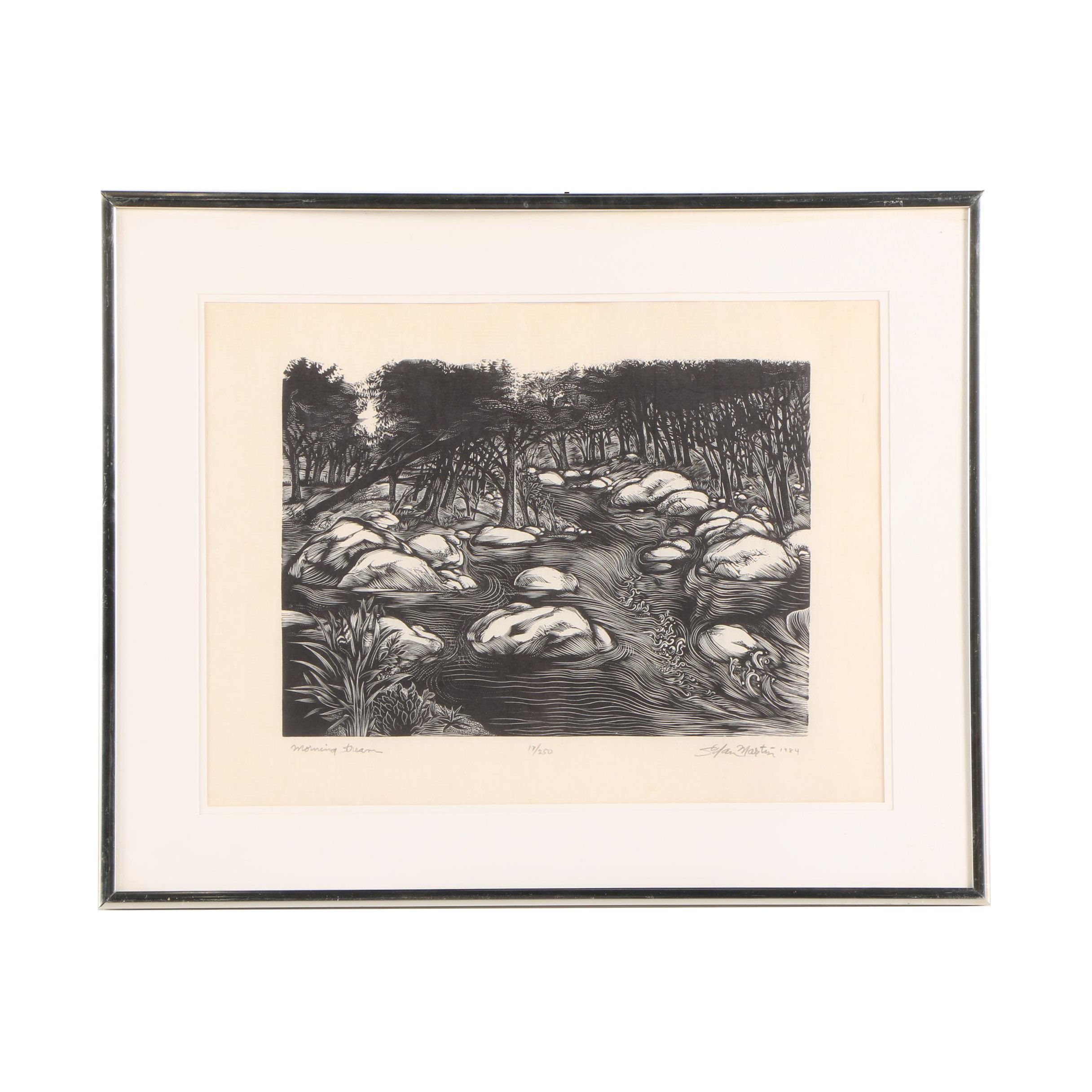 Stefan Martin Limited Edition Woodblock Print "Morning Stream"