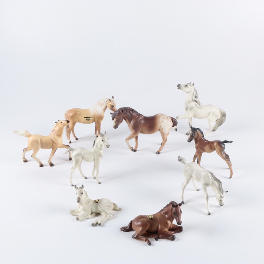 Porcelain Horse Figurine Assortment including Hagen-Renaker