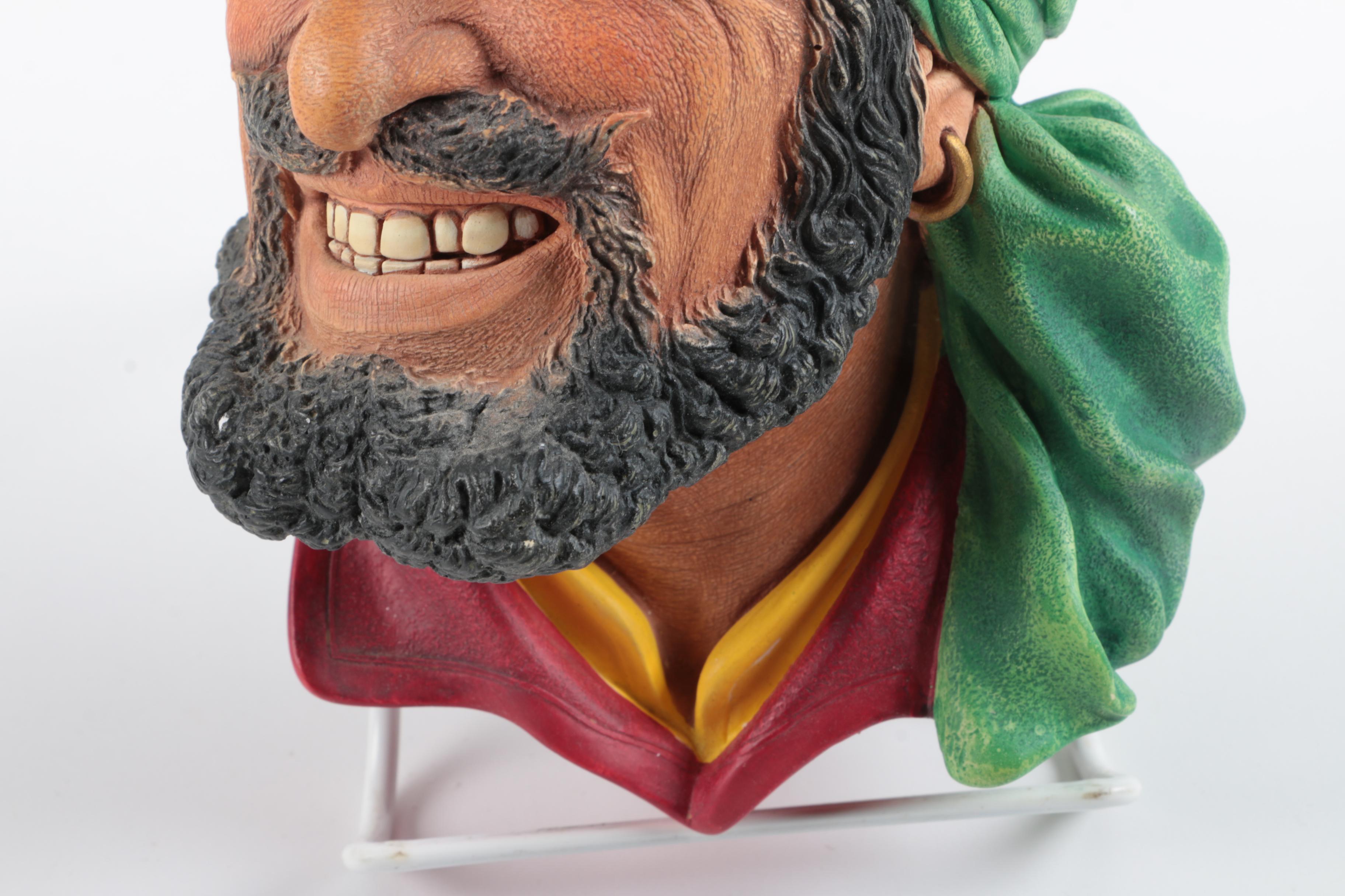 Bossons Chalkware Bust and A Ceramic Ginger Jar