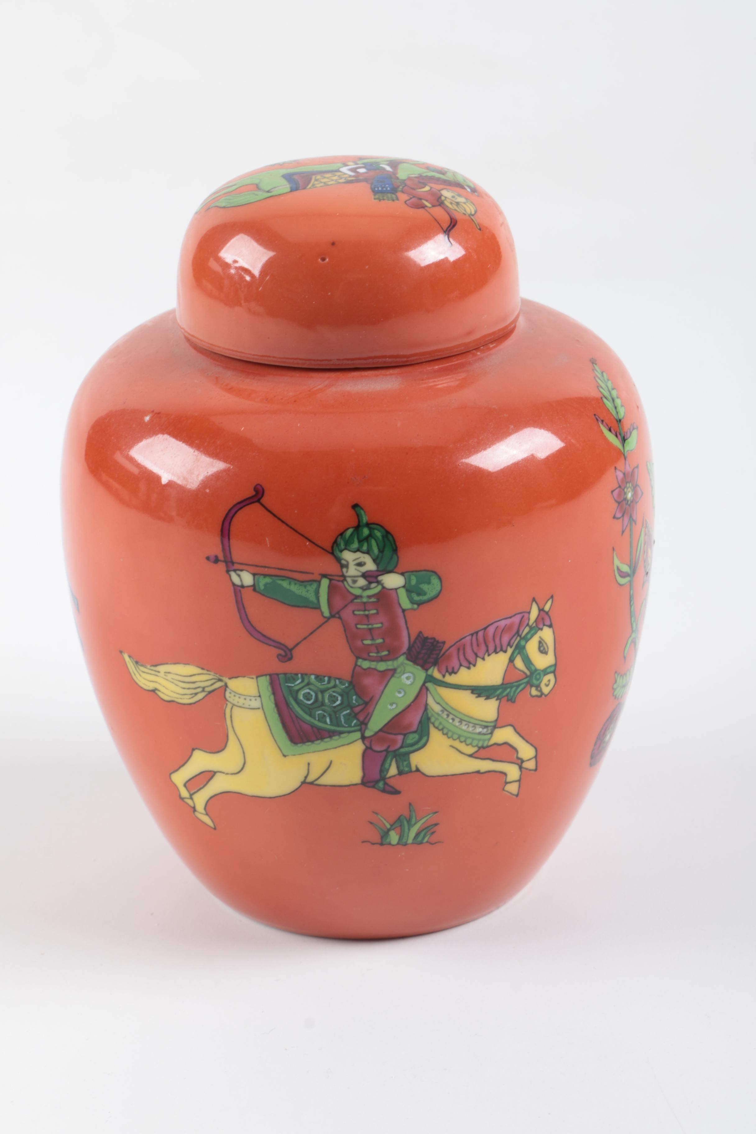 Bossons Chalkware Bust and A Ceramic Ginger Jar