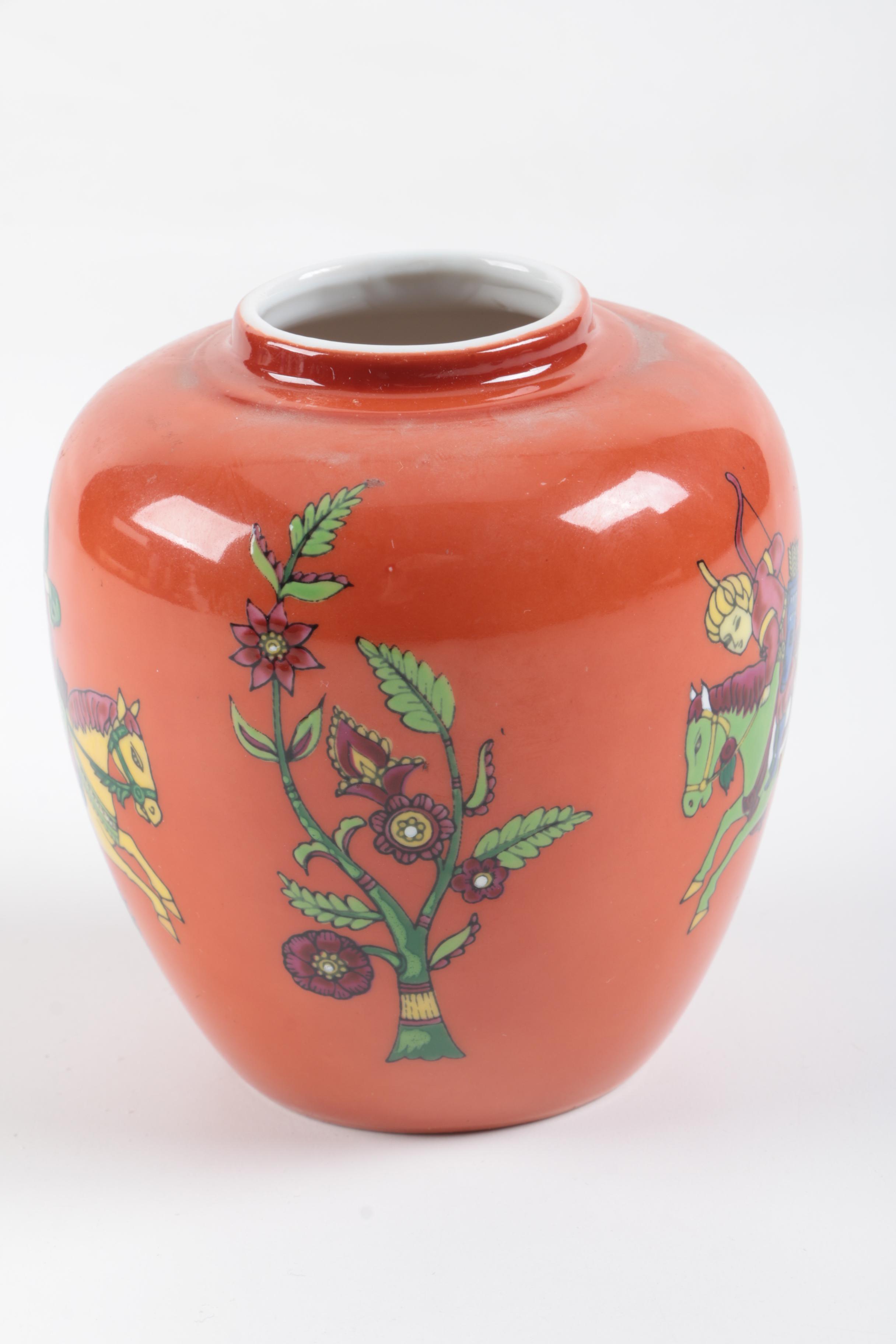 Bossons Chalkware Bust and A Ceramic Ginger Jar