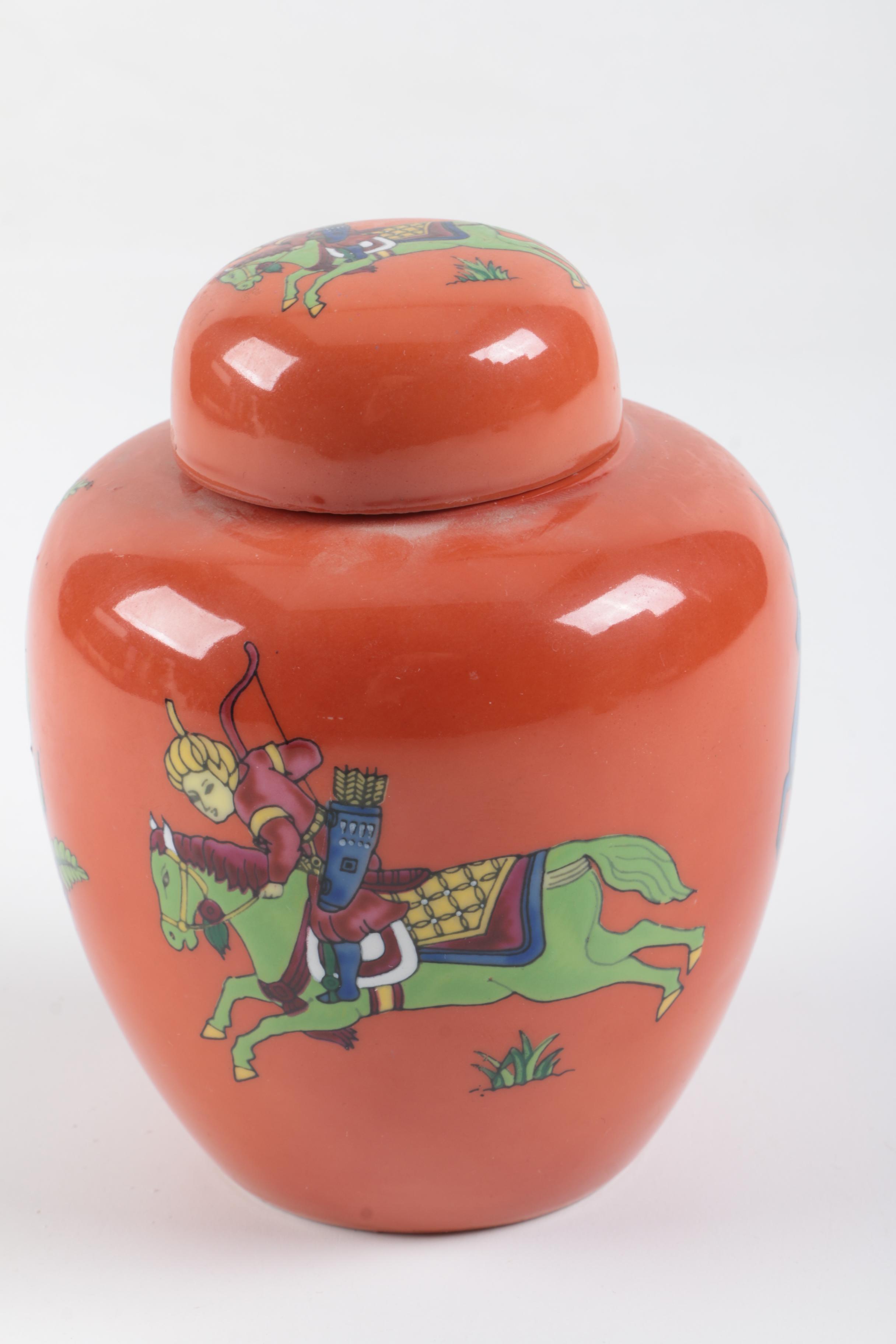 Bossons Chalkware Bust and A Ceramic Ginger Jar