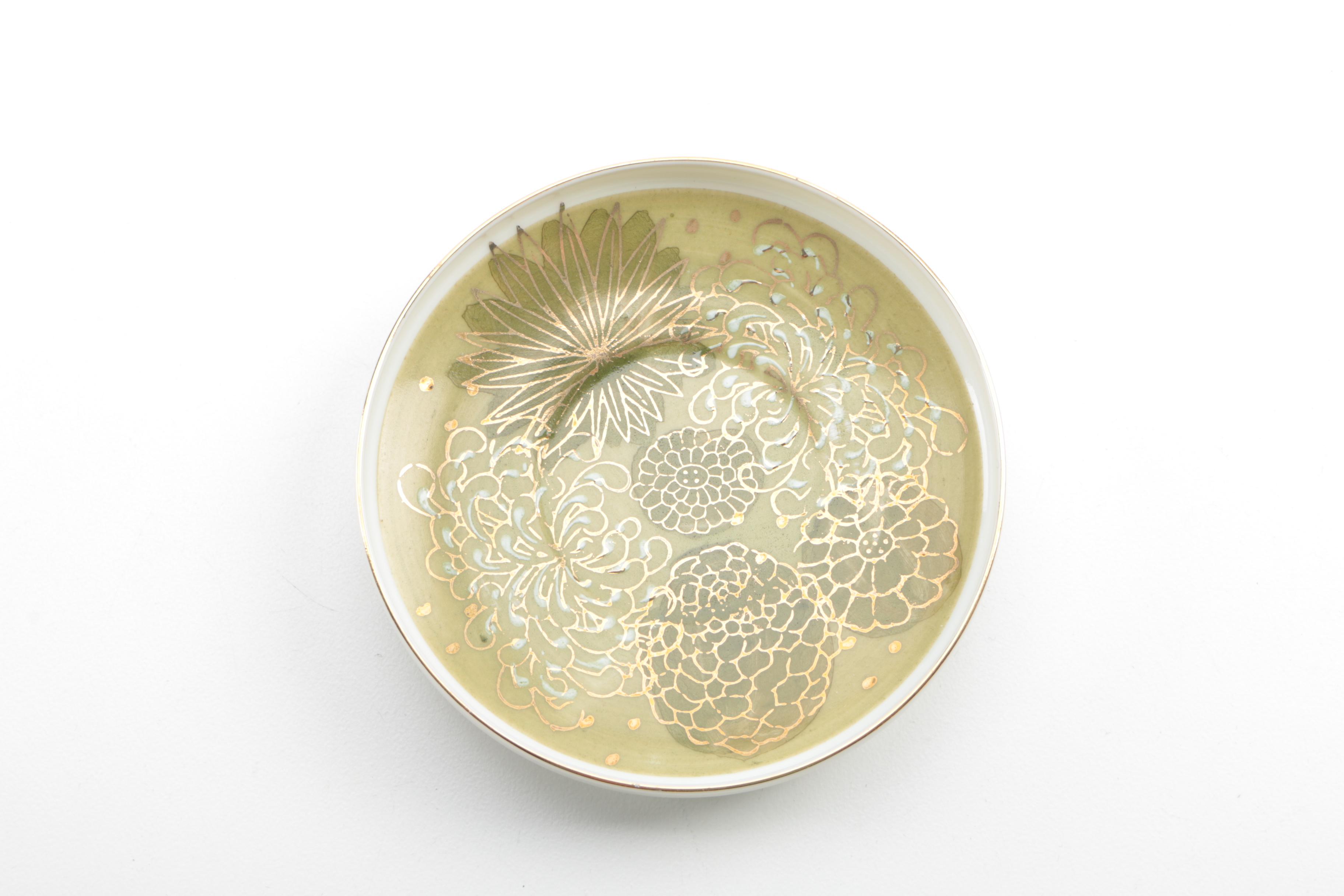 Vintage Japanese Tea Service with Lithophane Cups