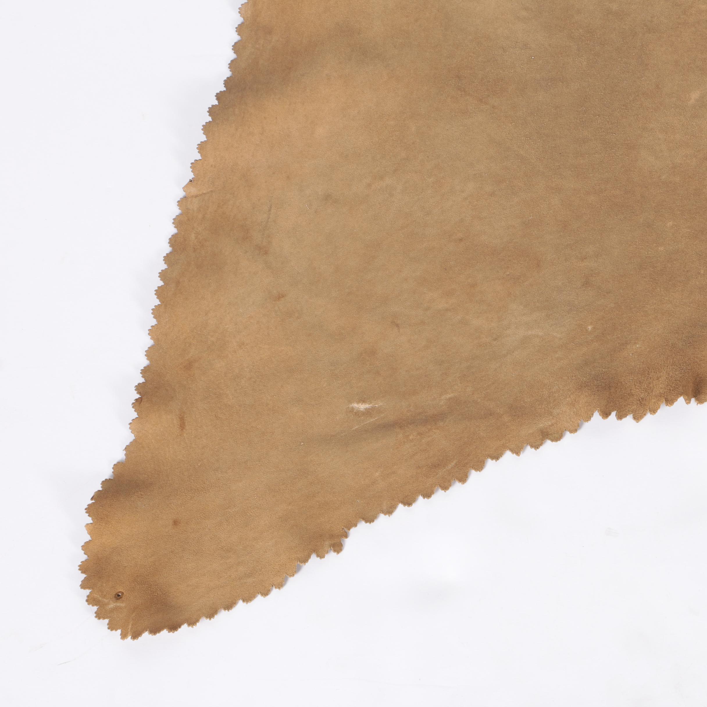 Charcoal Drawing on Leather of a Deer's Head