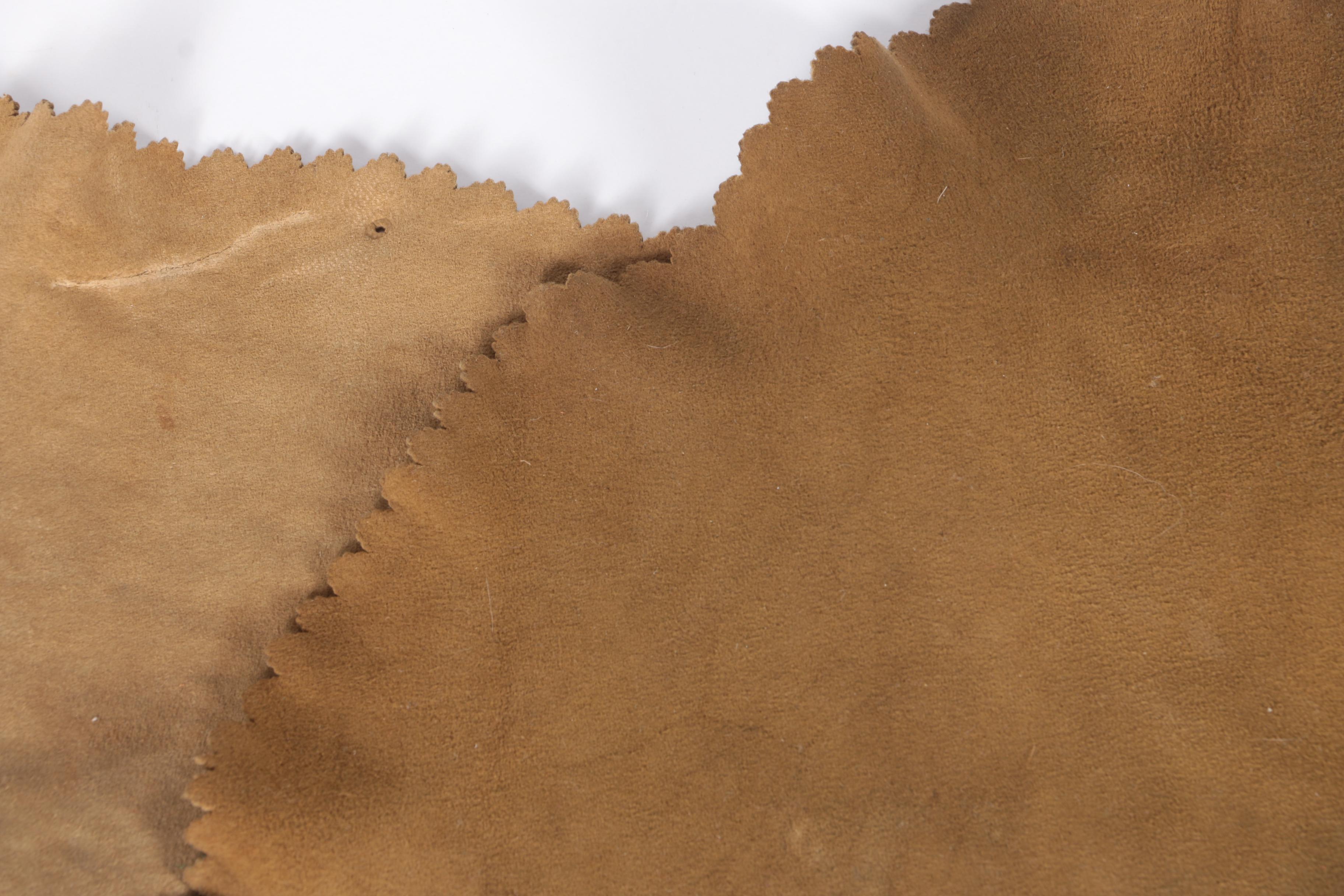 Charcoal Drawing on Leather of a Deer's Head