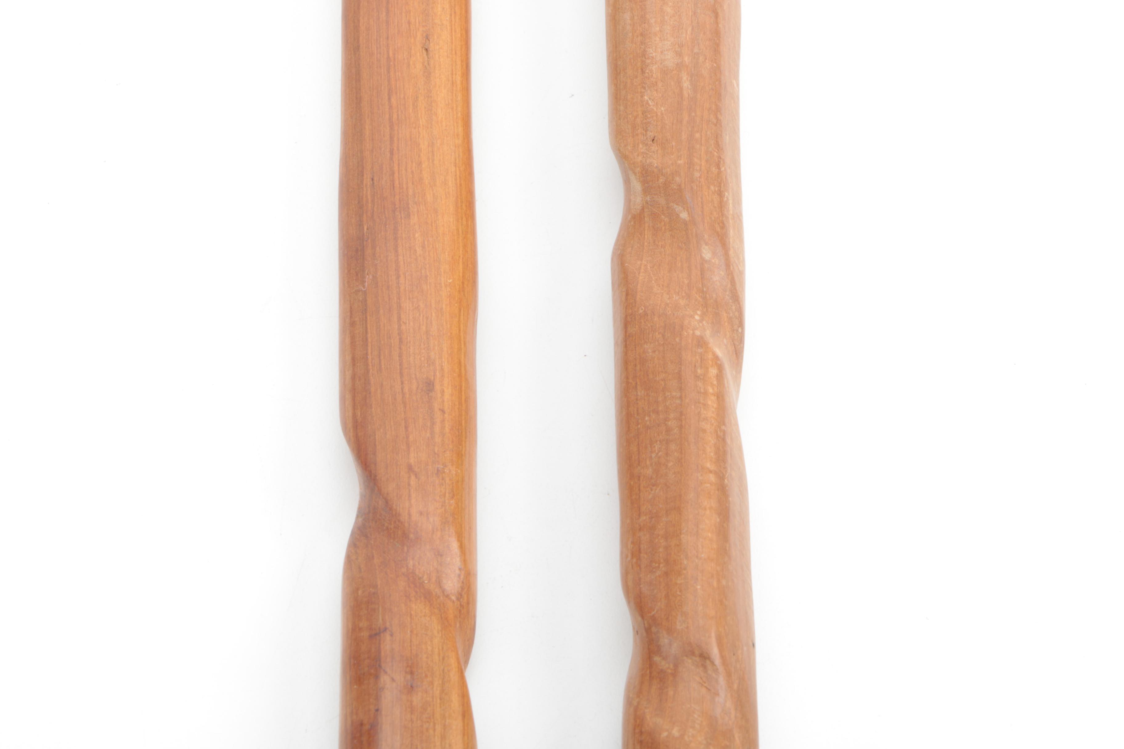 Pair of Hand Carved Walking sticks