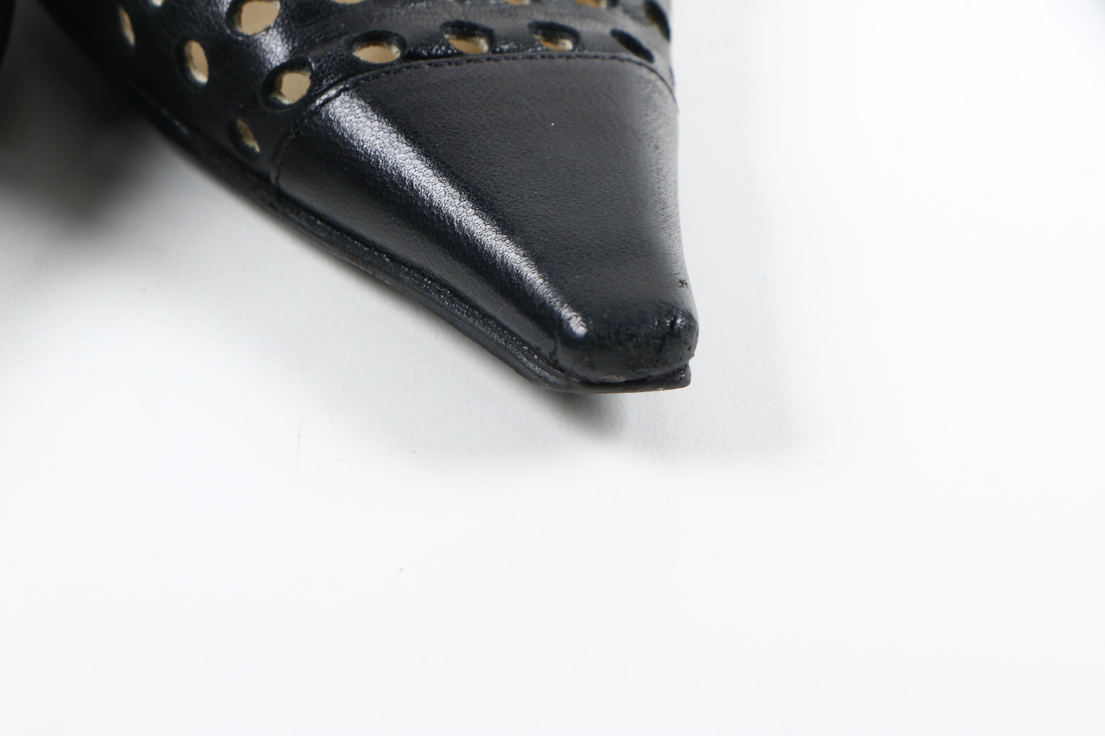 Prada Black Leather Heels