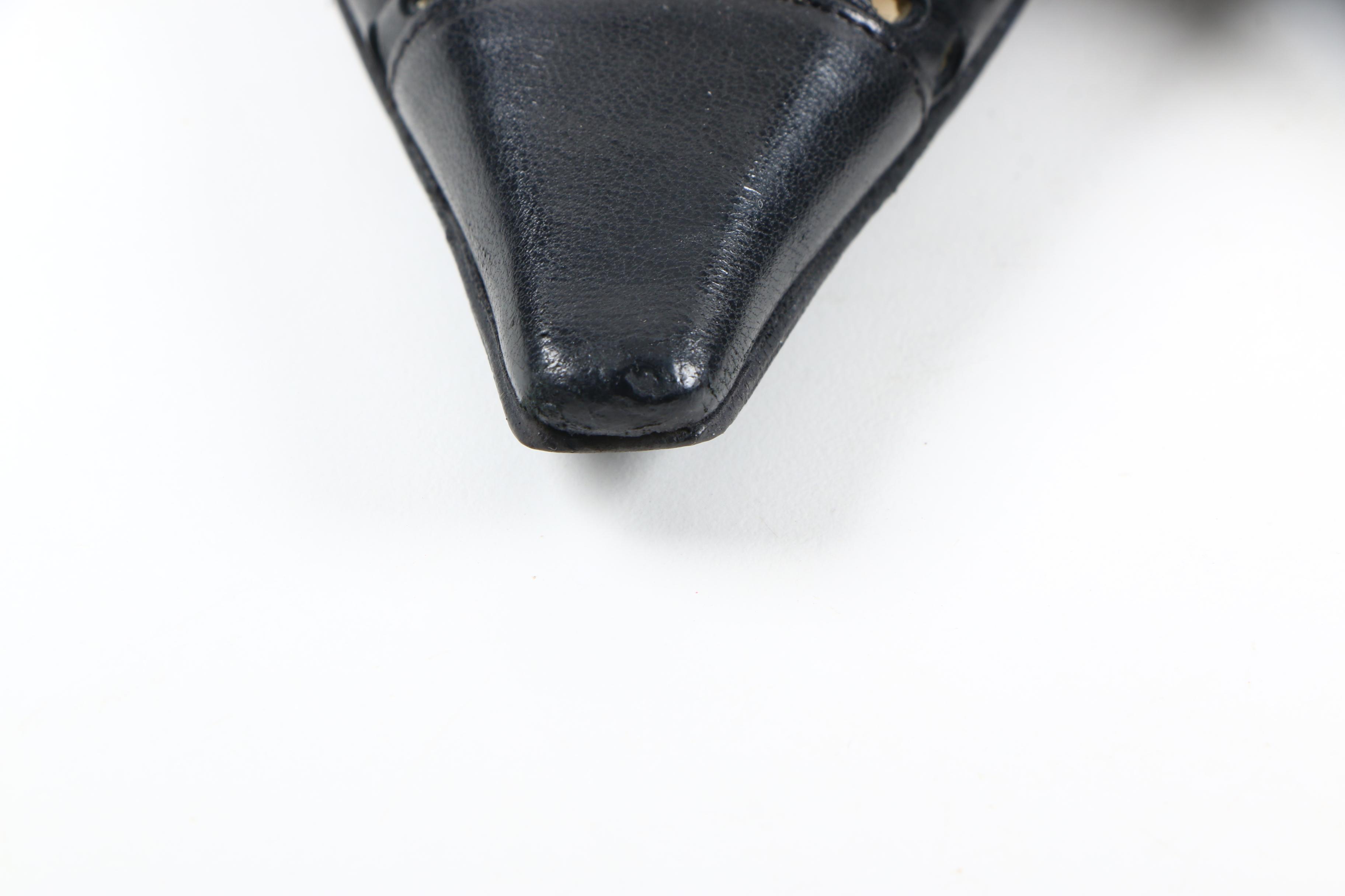 Prada Black Leather Heels