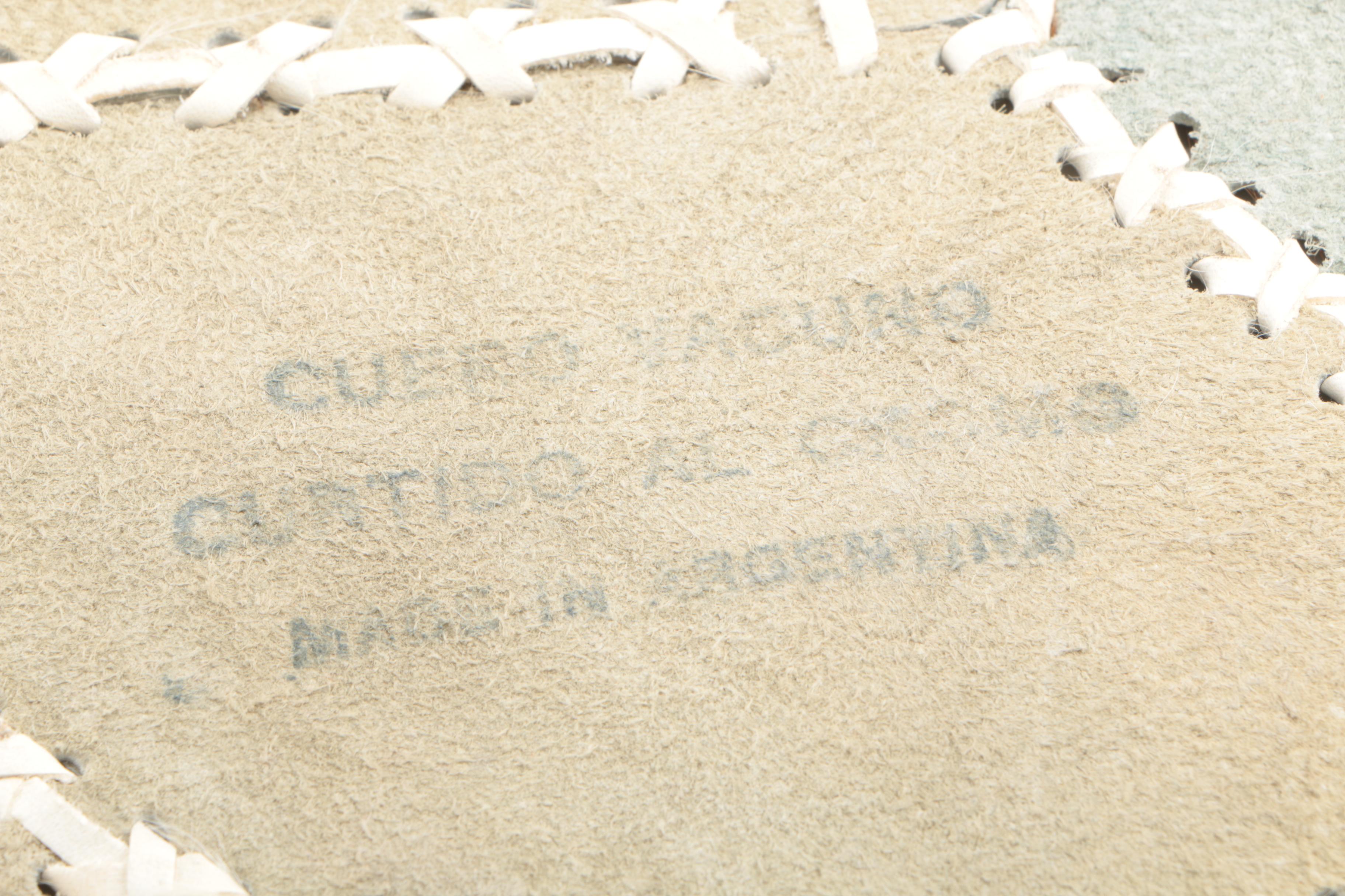 Hand Made Argentinian Calf Hide and Leather Accent Rug