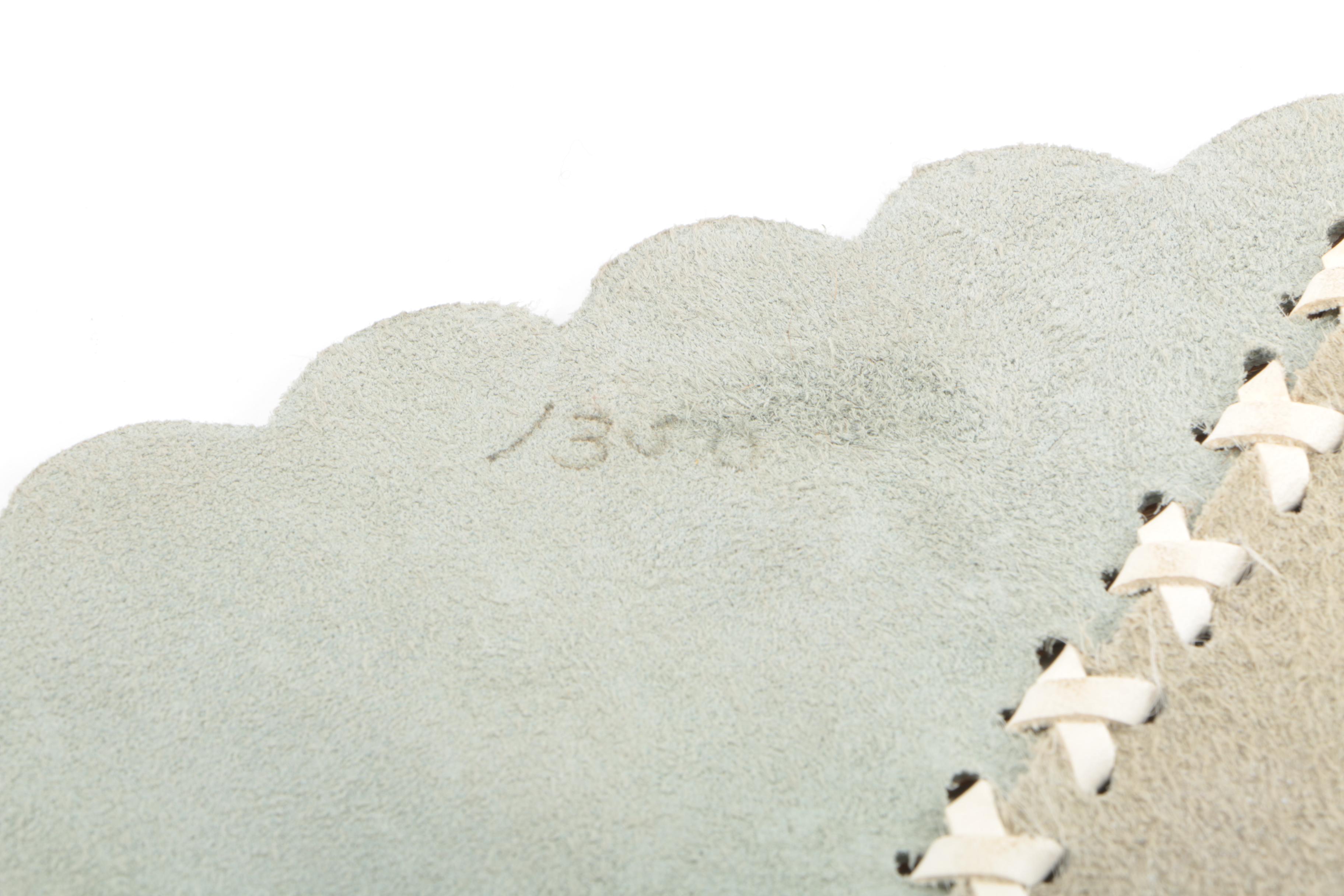 Hand Made Argentinian Calf Hide and Leather Accent Rug