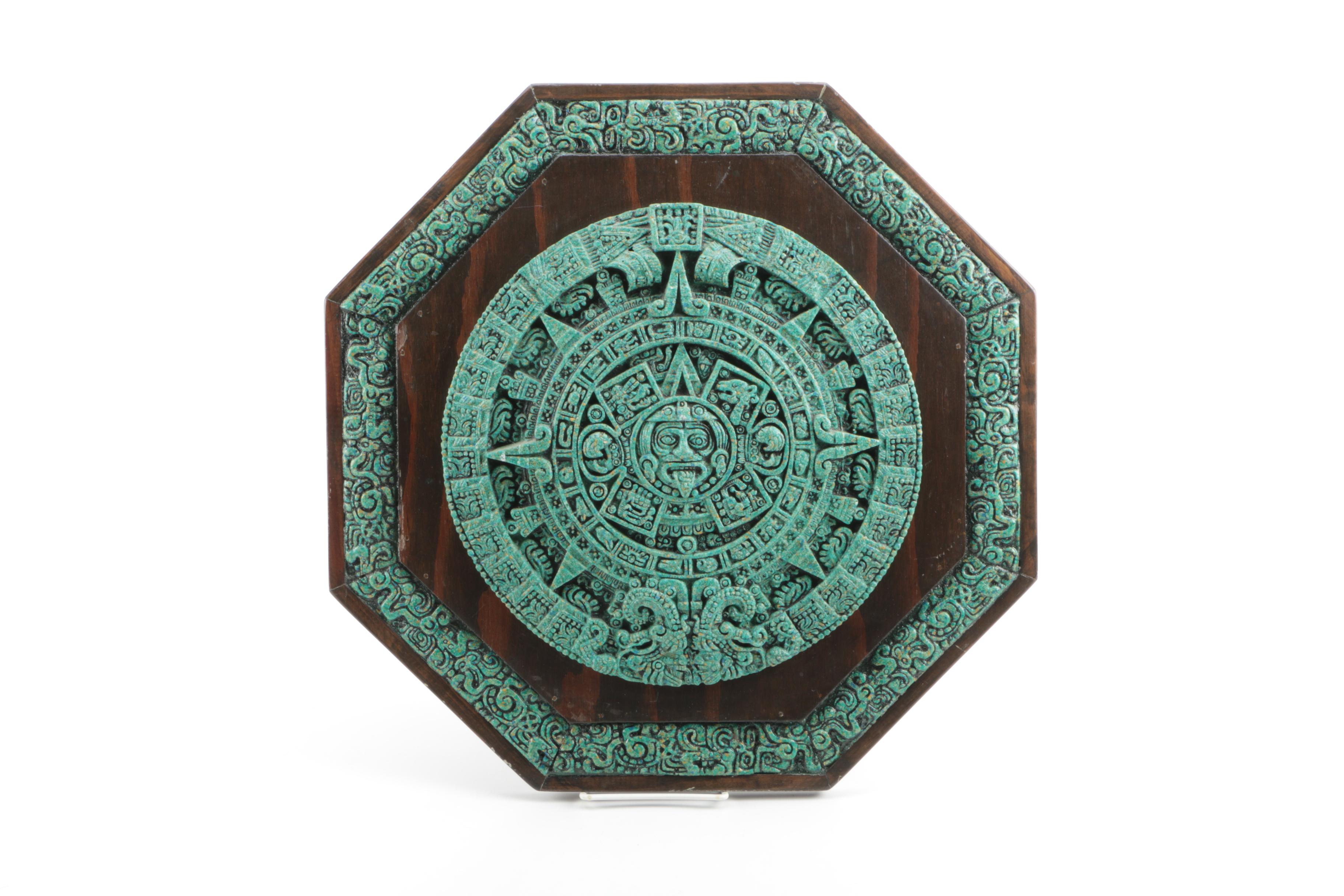 Aztec Calender Ceramic Wall Decor