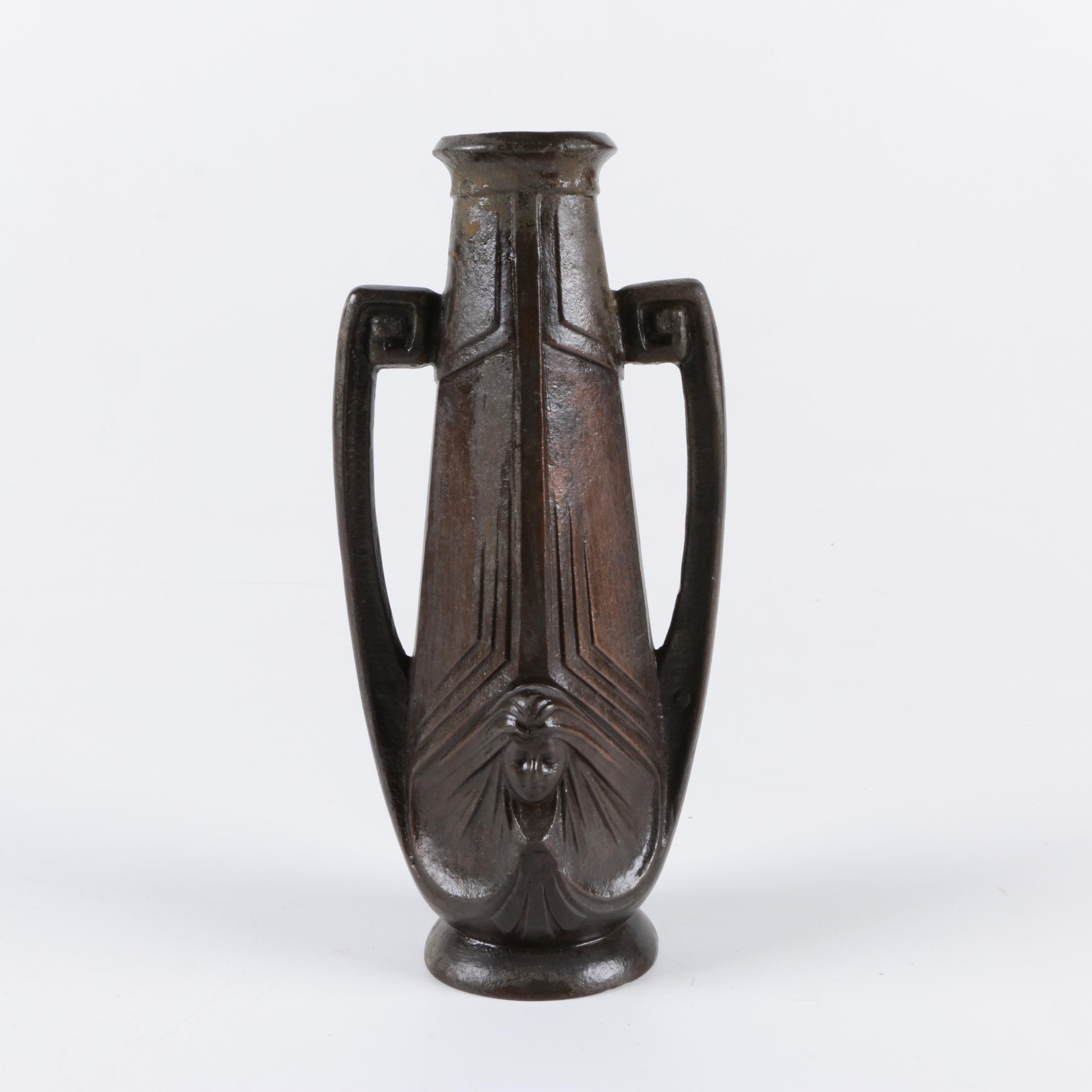 Art Nouveau Style Bronze Vase