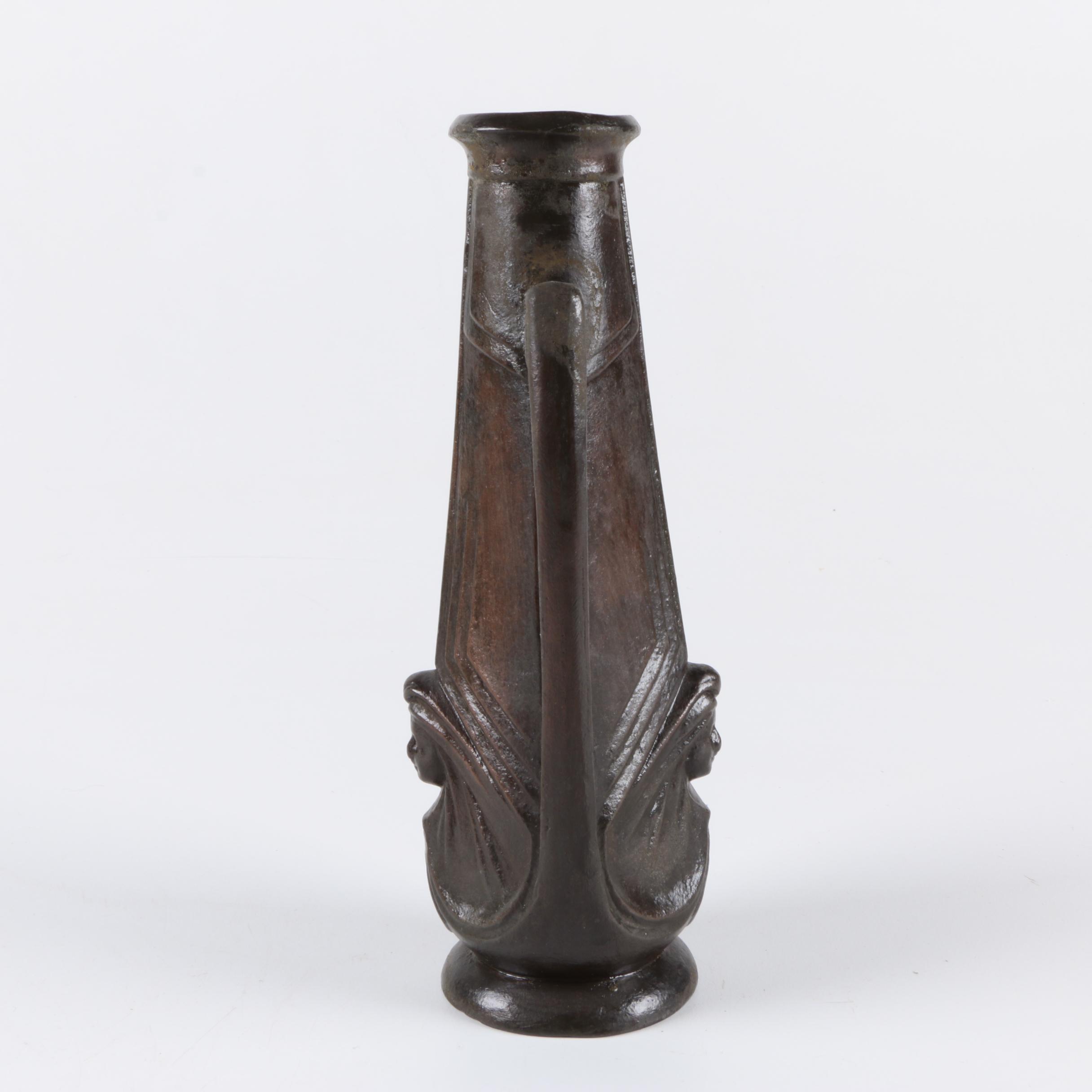 Art Nouveau Style Bronze Vase