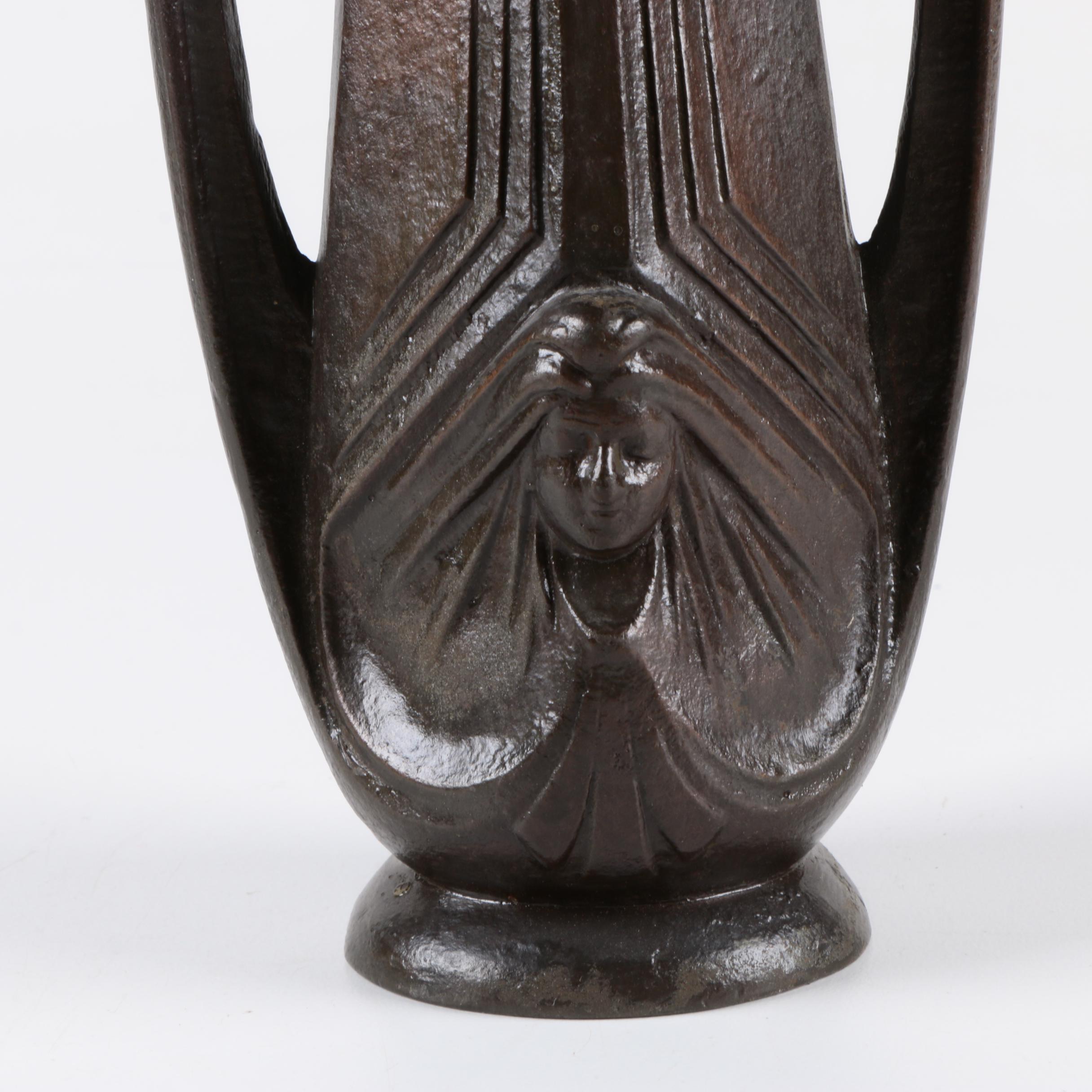 Art Nouveau Style Bronze Vase