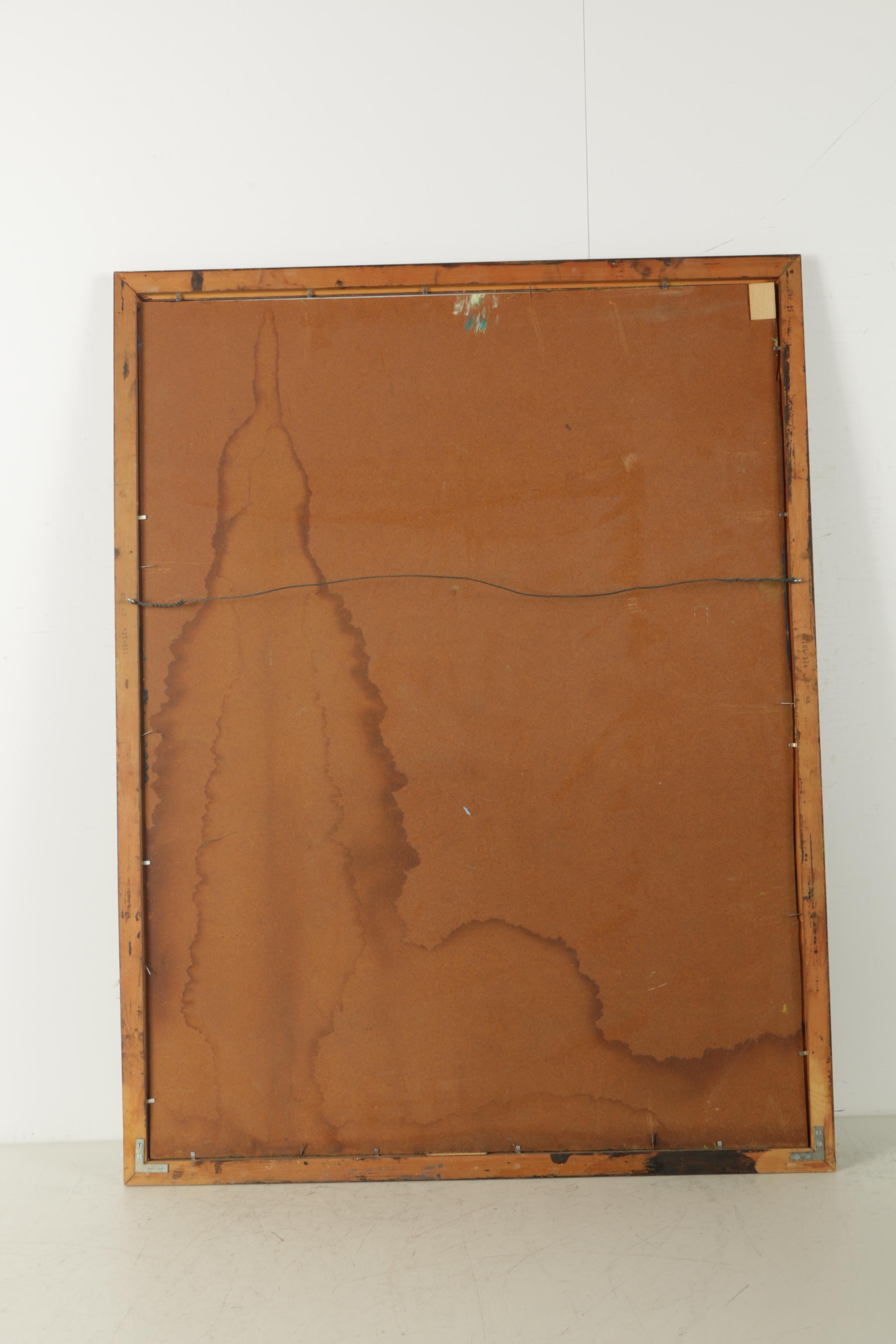 Doris Adams Oil Painting of Daisies on Board