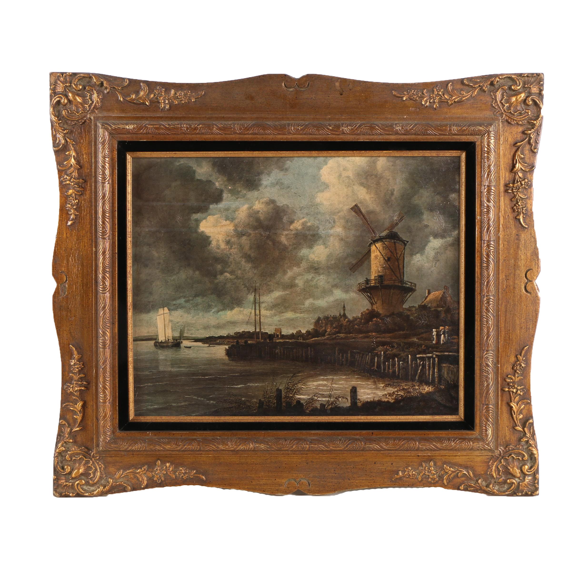 Offset Lithograph After Ruisdael's "Windmill at Wijk bij Duurstede"