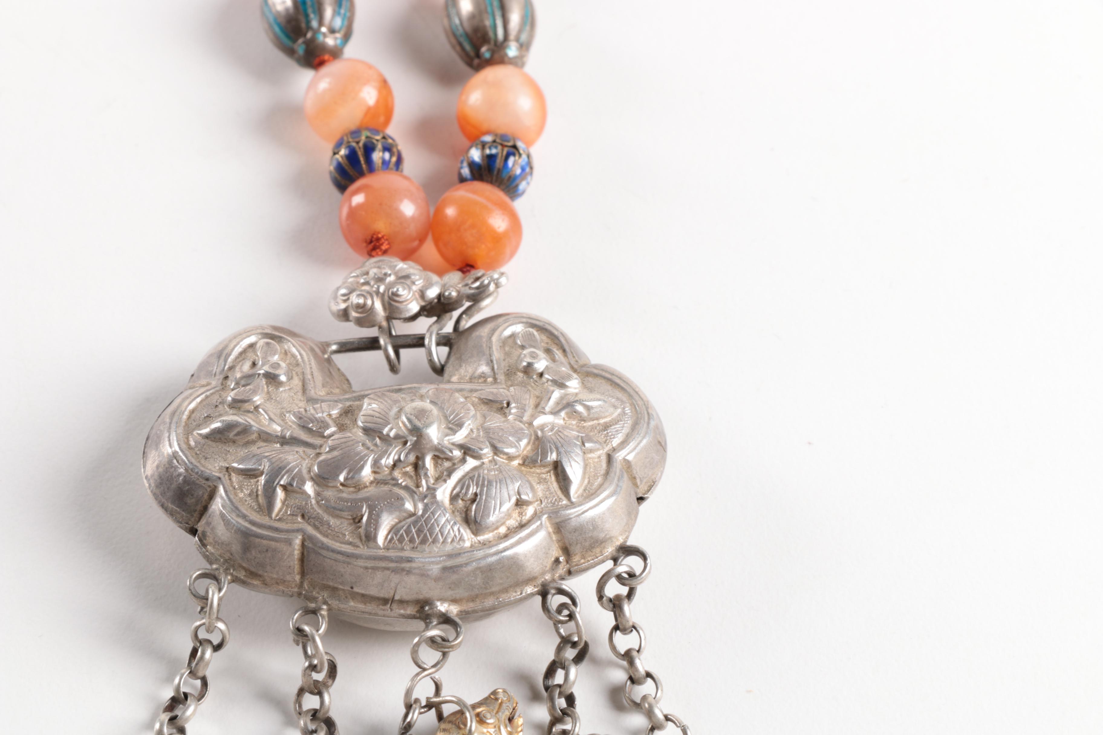 Sterling Gemstone Necklace, Pendants and Bangle Bracelet