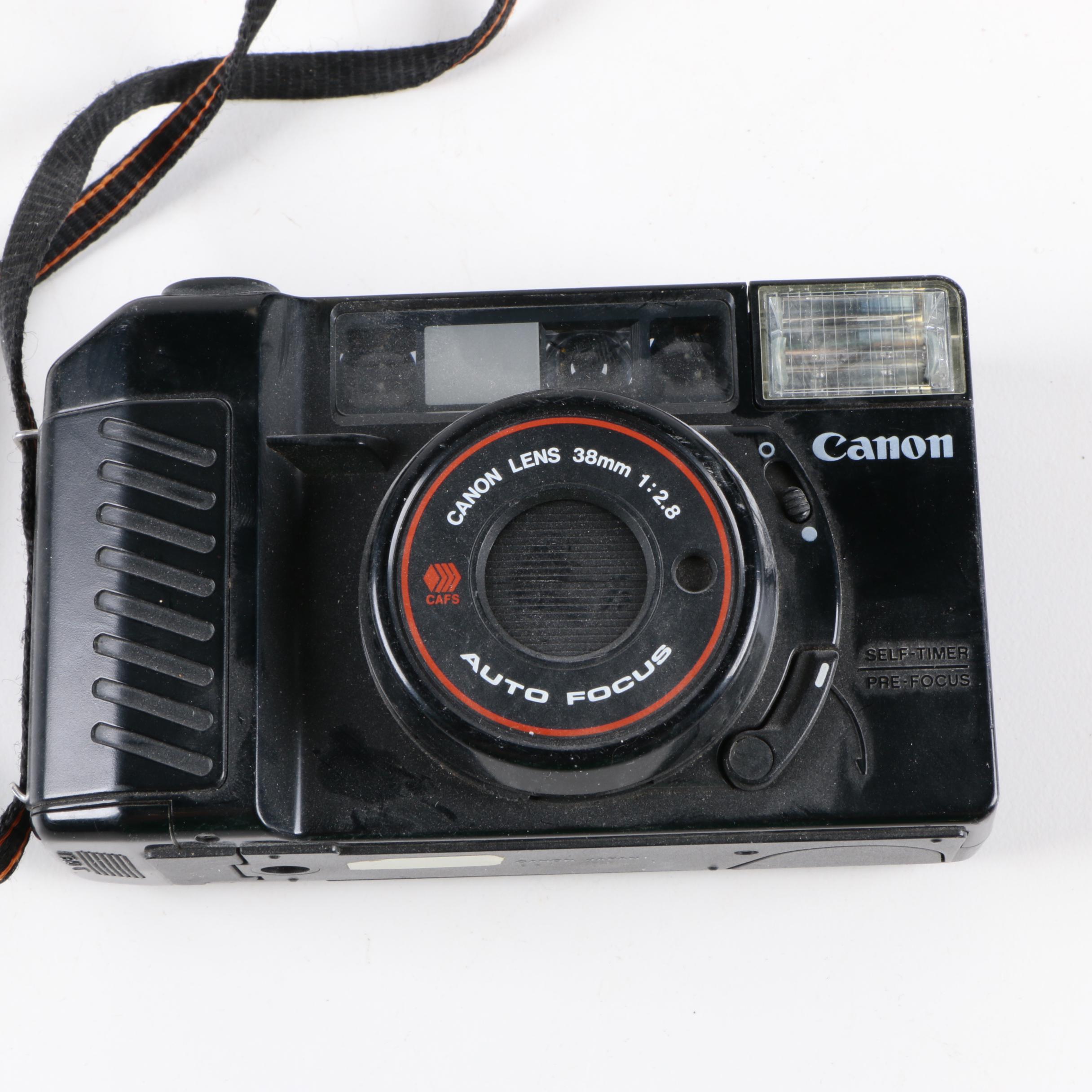 Canon AF35M II and A35 Datelux Film Cameras