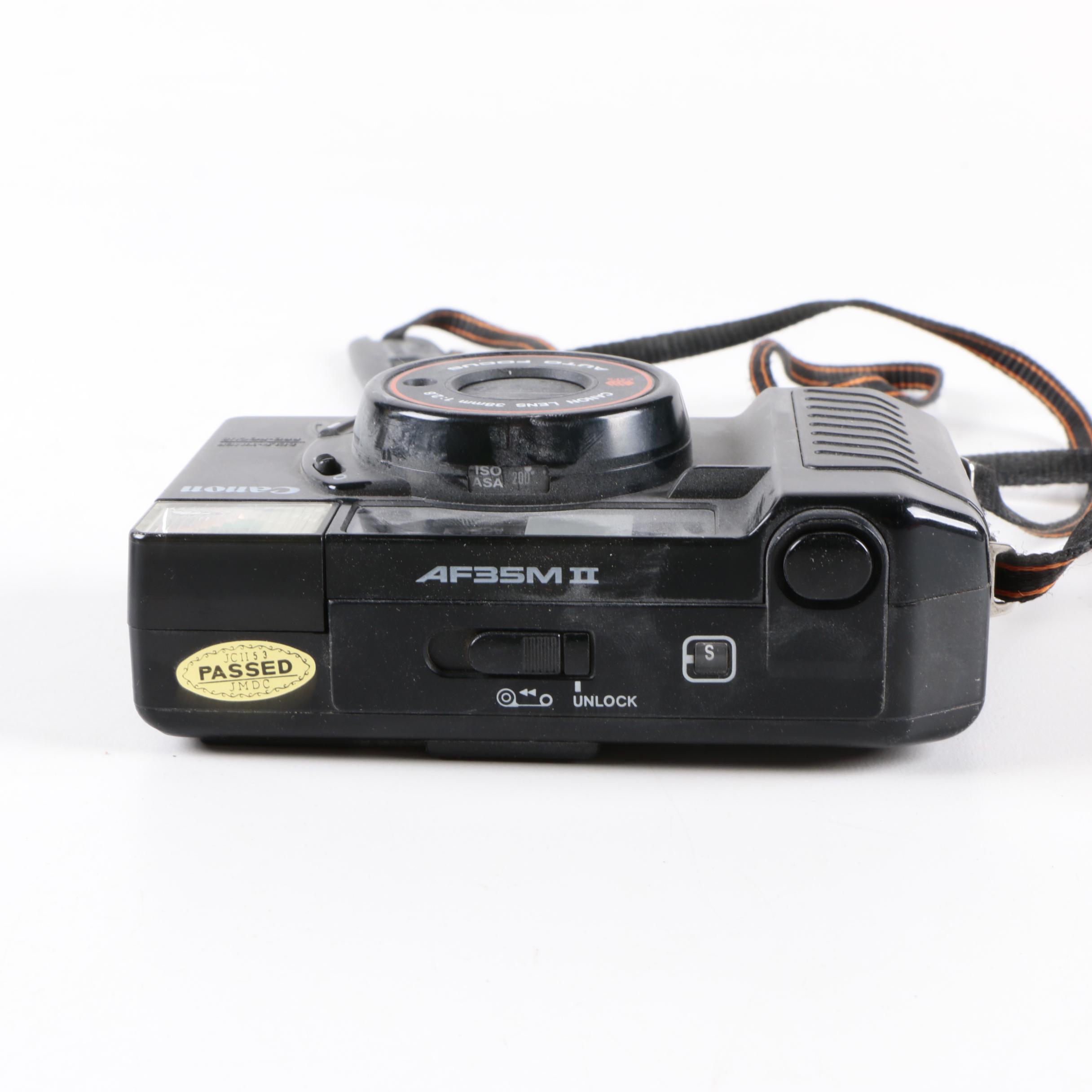 Canon AF35M II and A35 Datelux Film Cameras