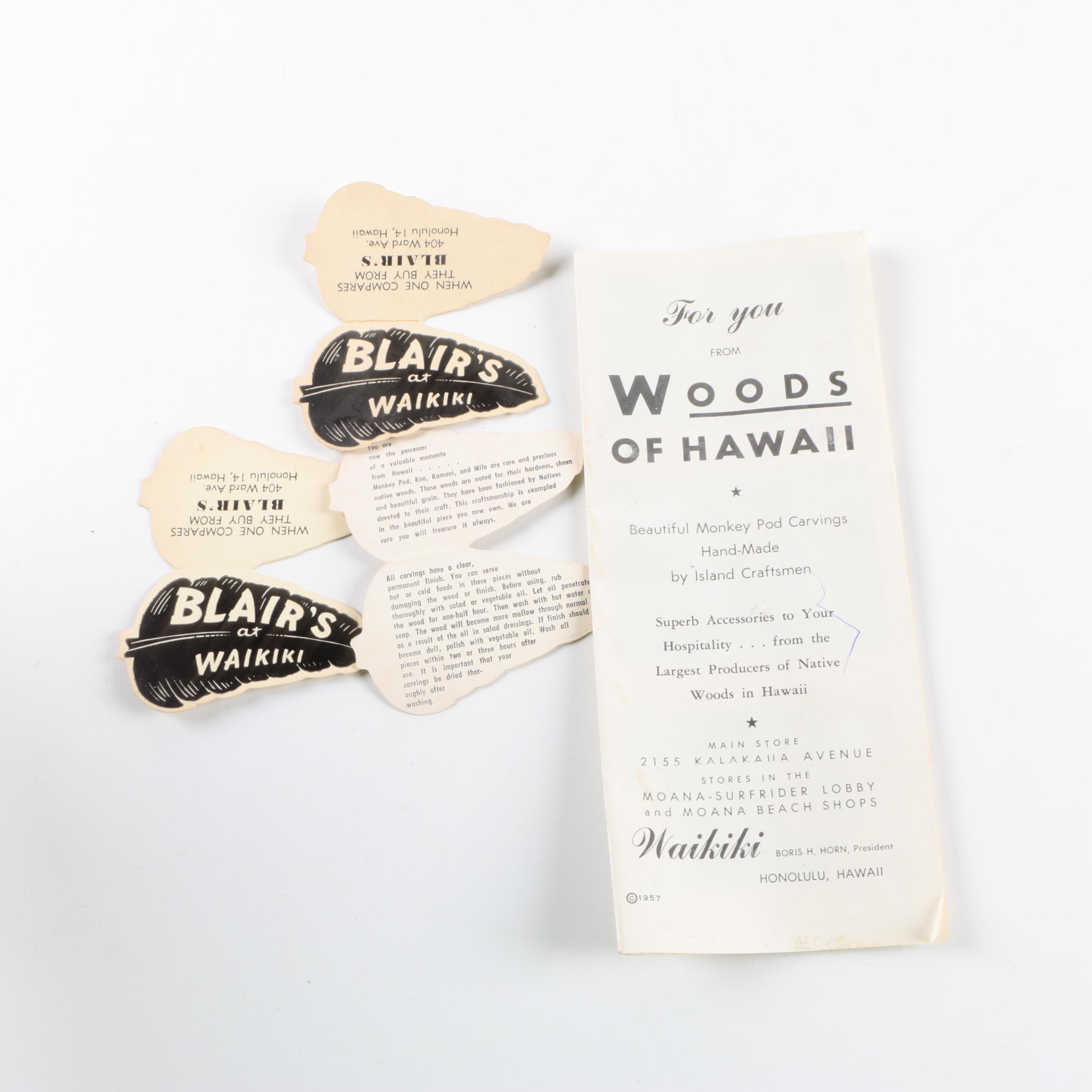 Vintage Hawaiian Wooden Bowls