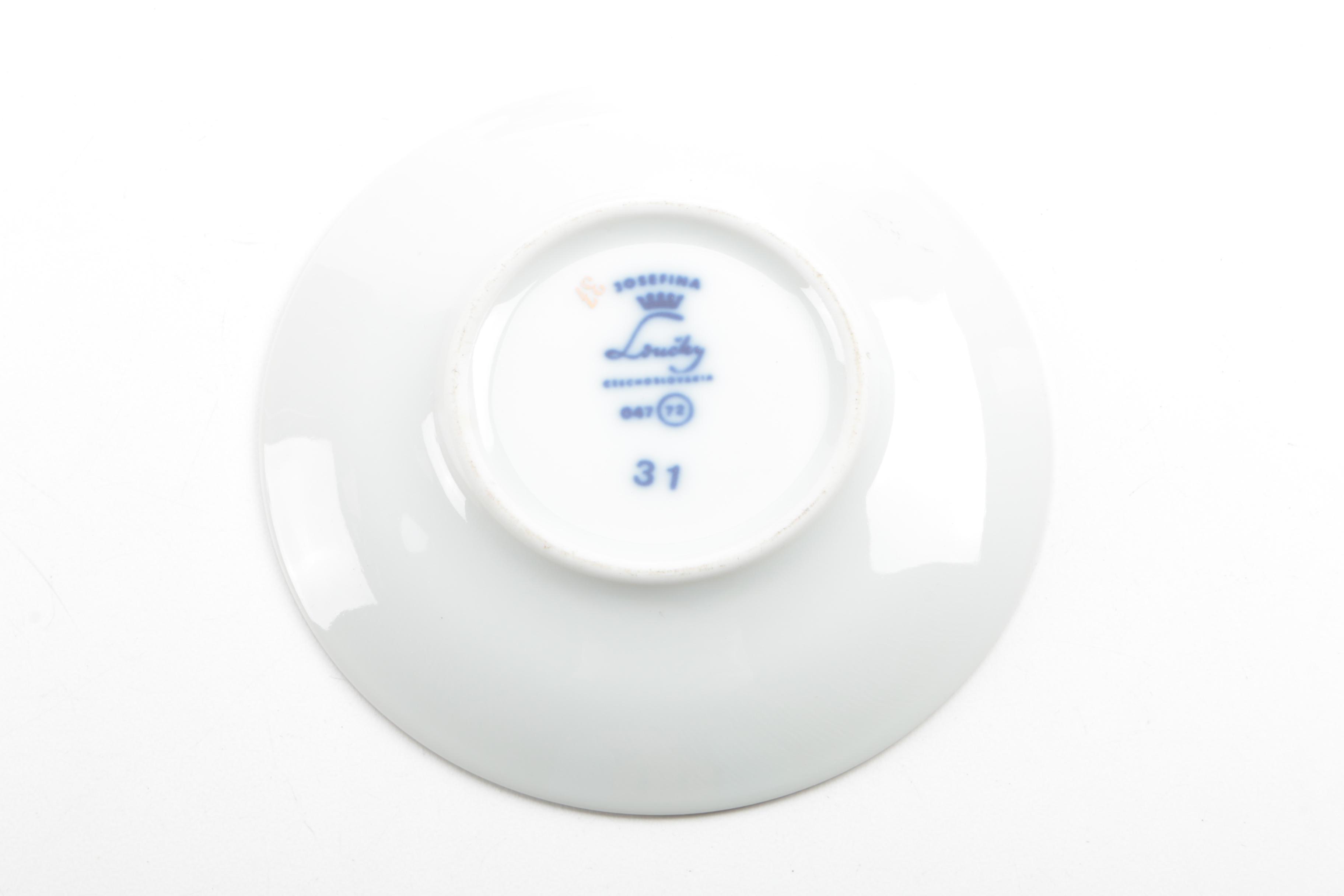 Vintage Loucky "Josefina" Peacock Teacups