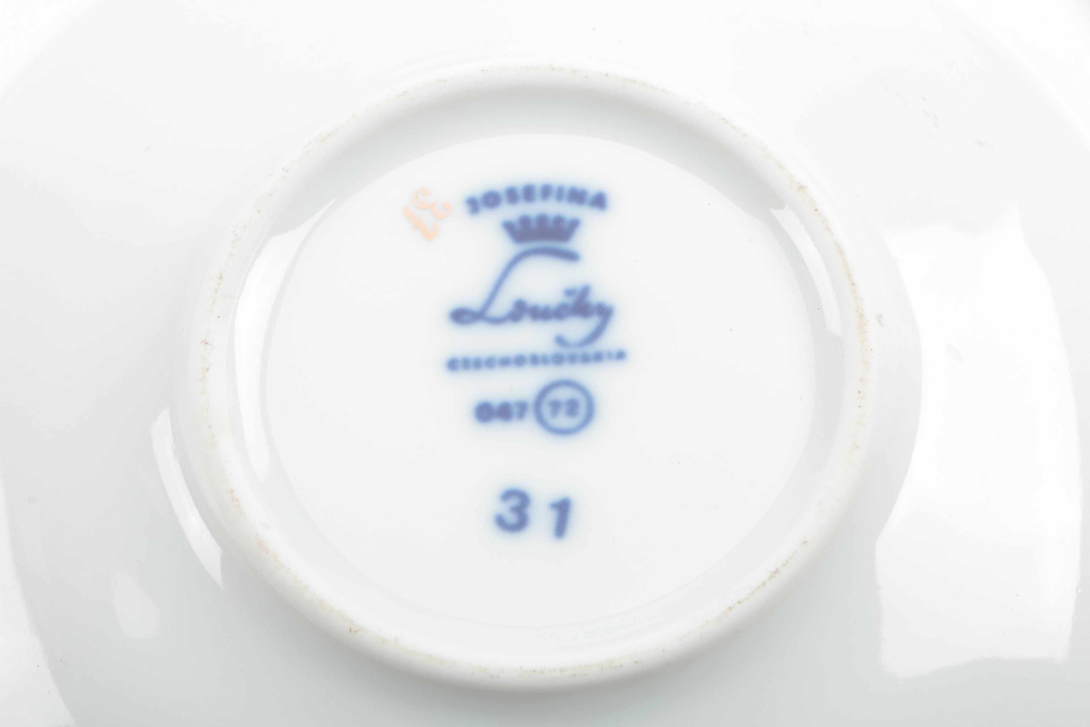 Vintage Loucky "Josefina" Peacock Teacups