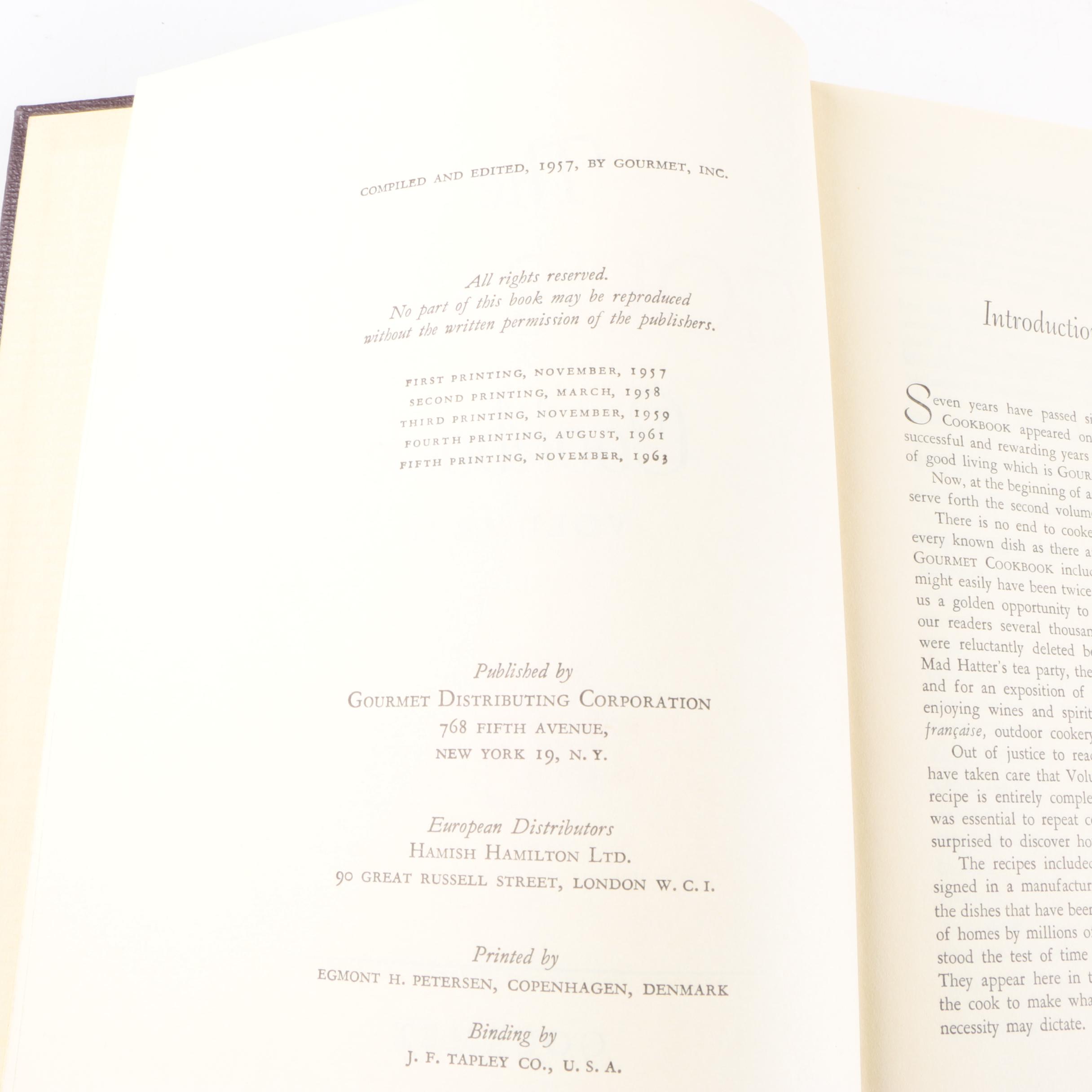 1963 "The Gourmet Cookbook" Two-Volume Set