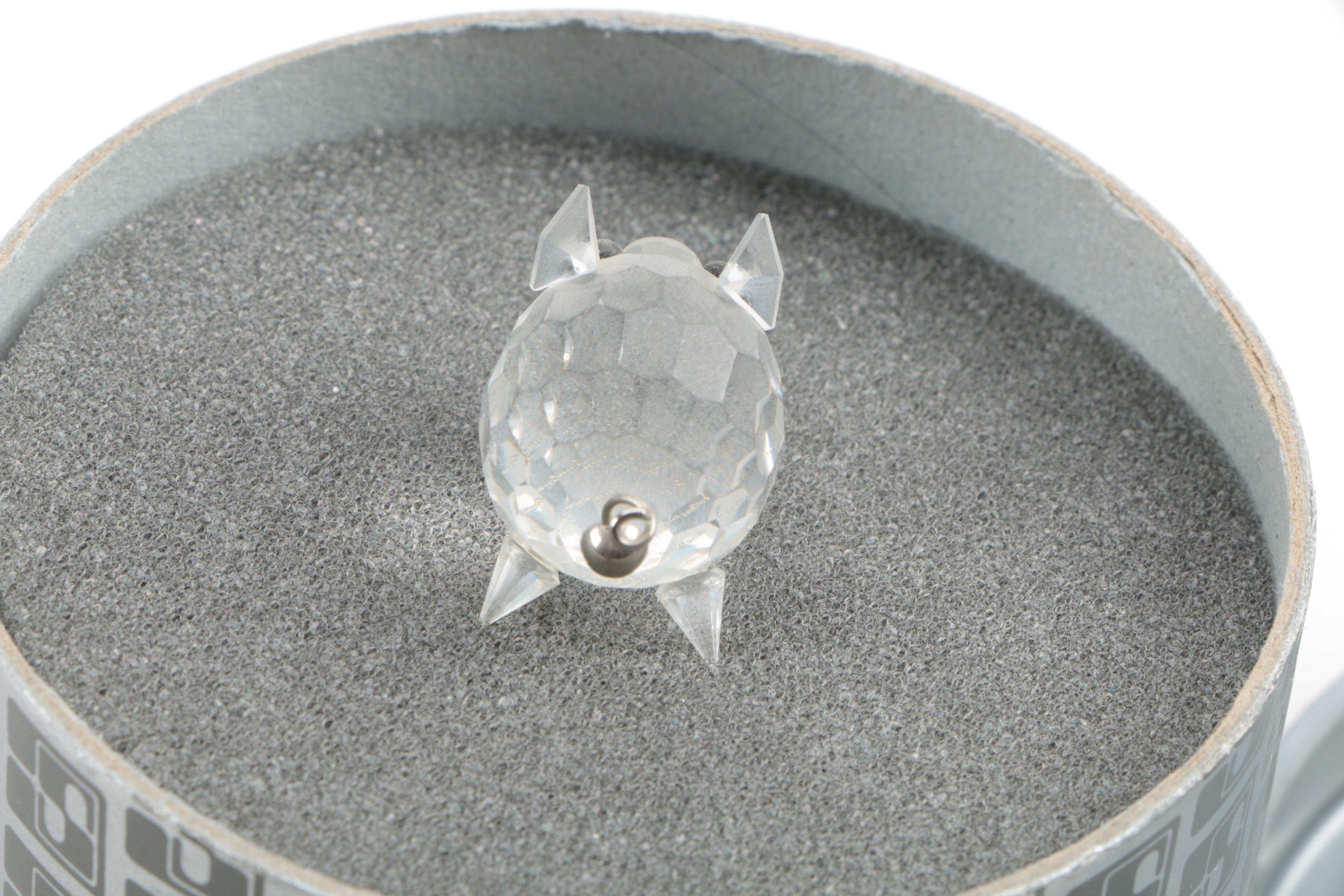 Swarovski Silver Crystal Miniature Pig Figurine