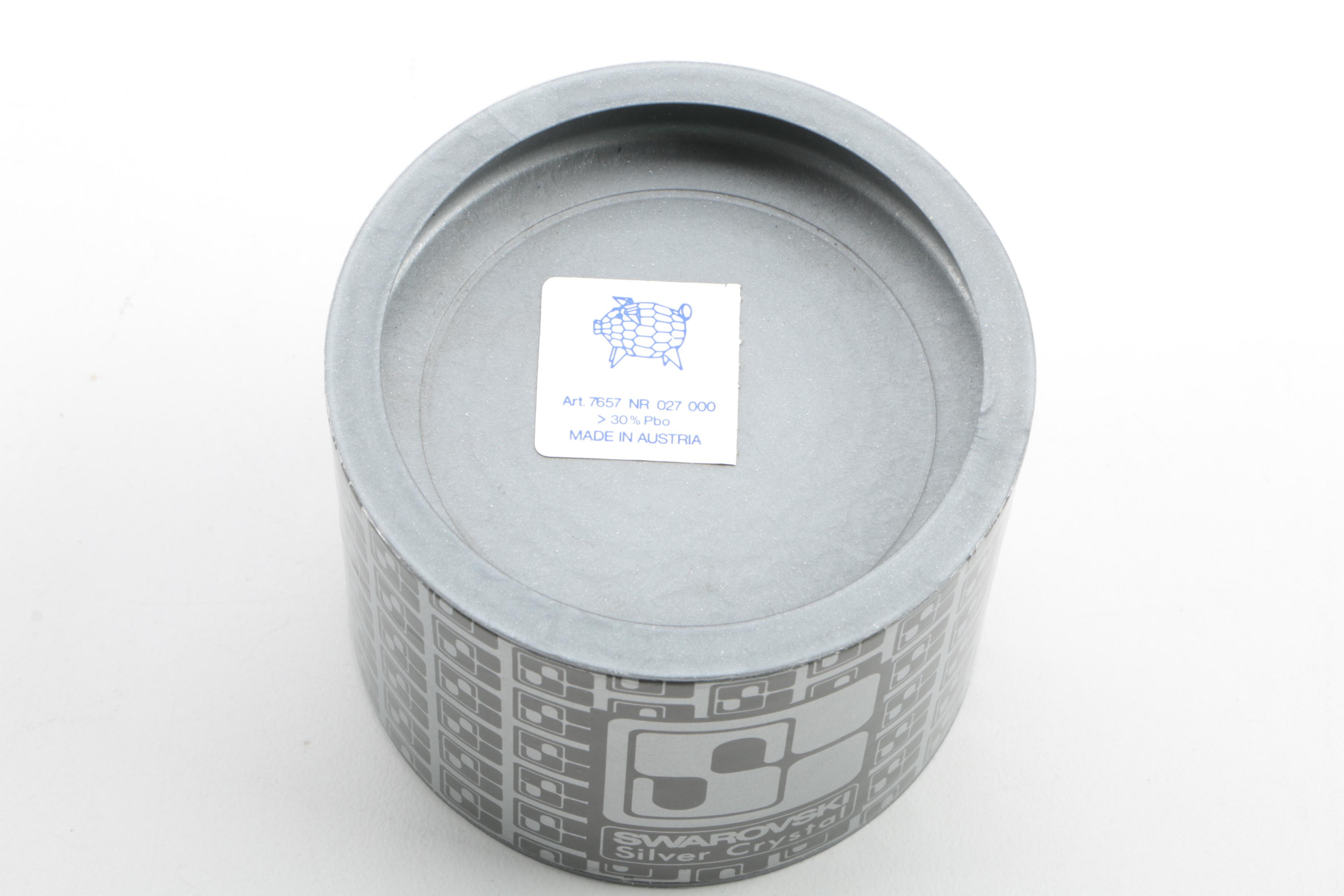 Swarovski Silver Crystal Miniature Pig Figurine