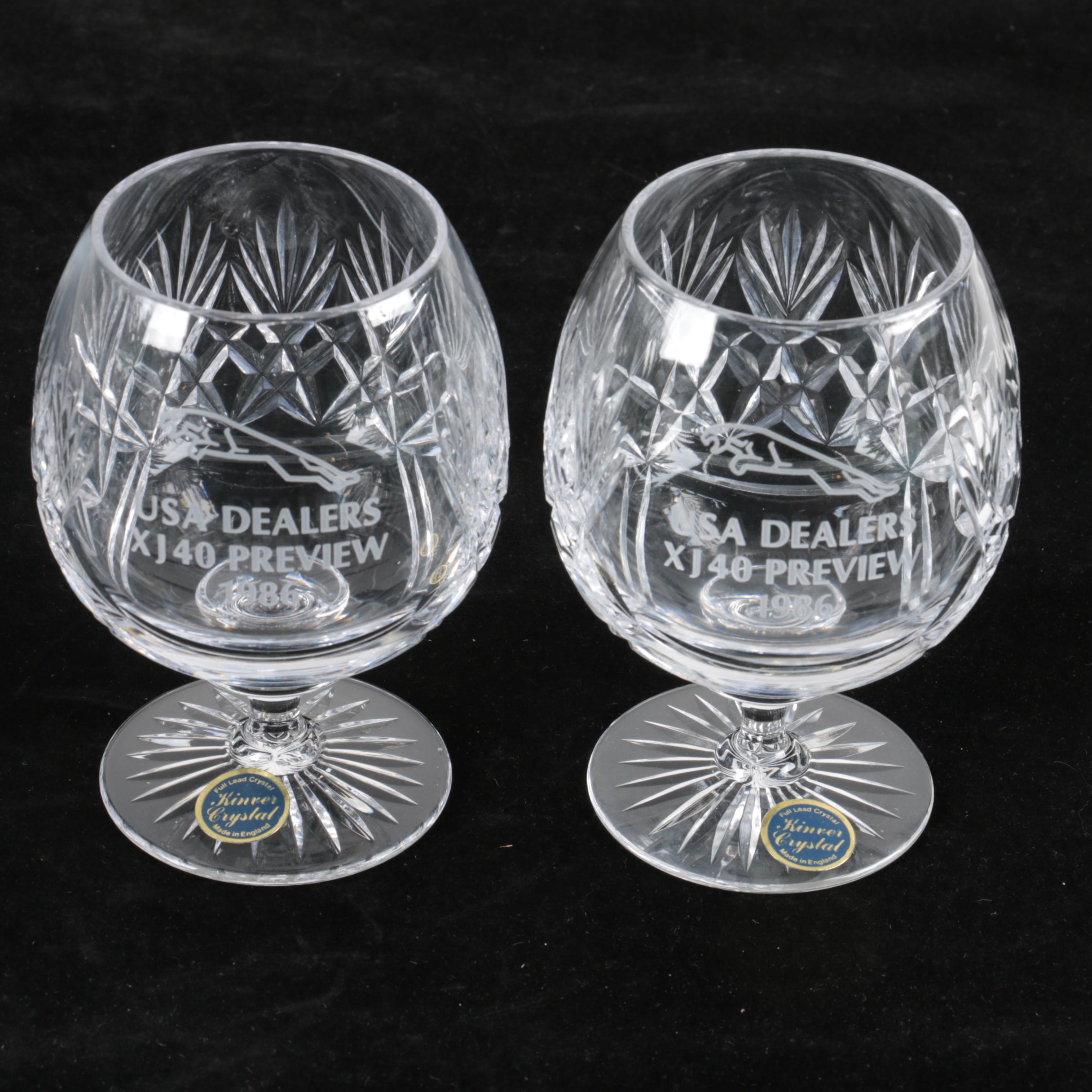 Vintage Jaguar Branded Crystal and Desk Decor