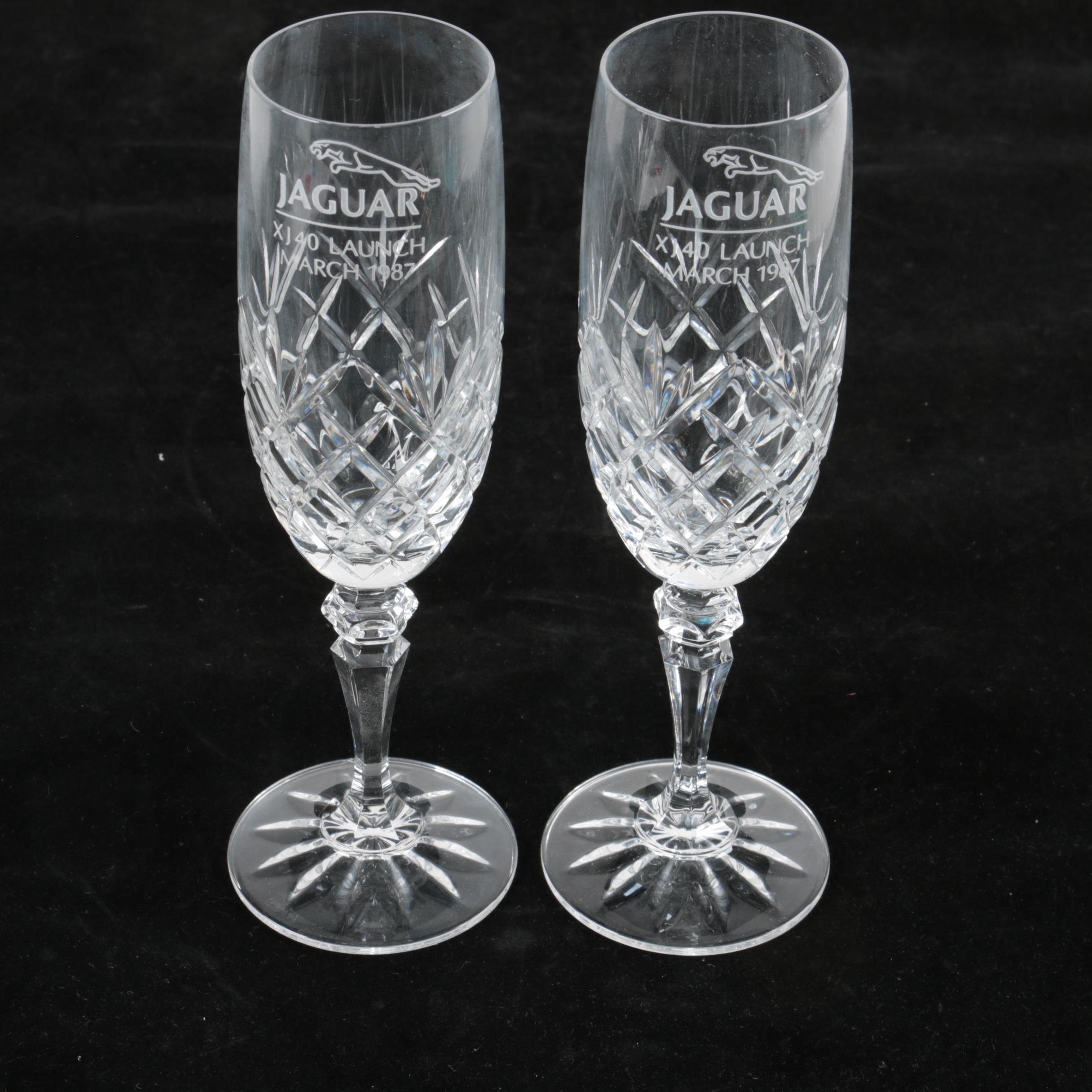 Vintage Jaguar Branded Crystal and Desk Decor