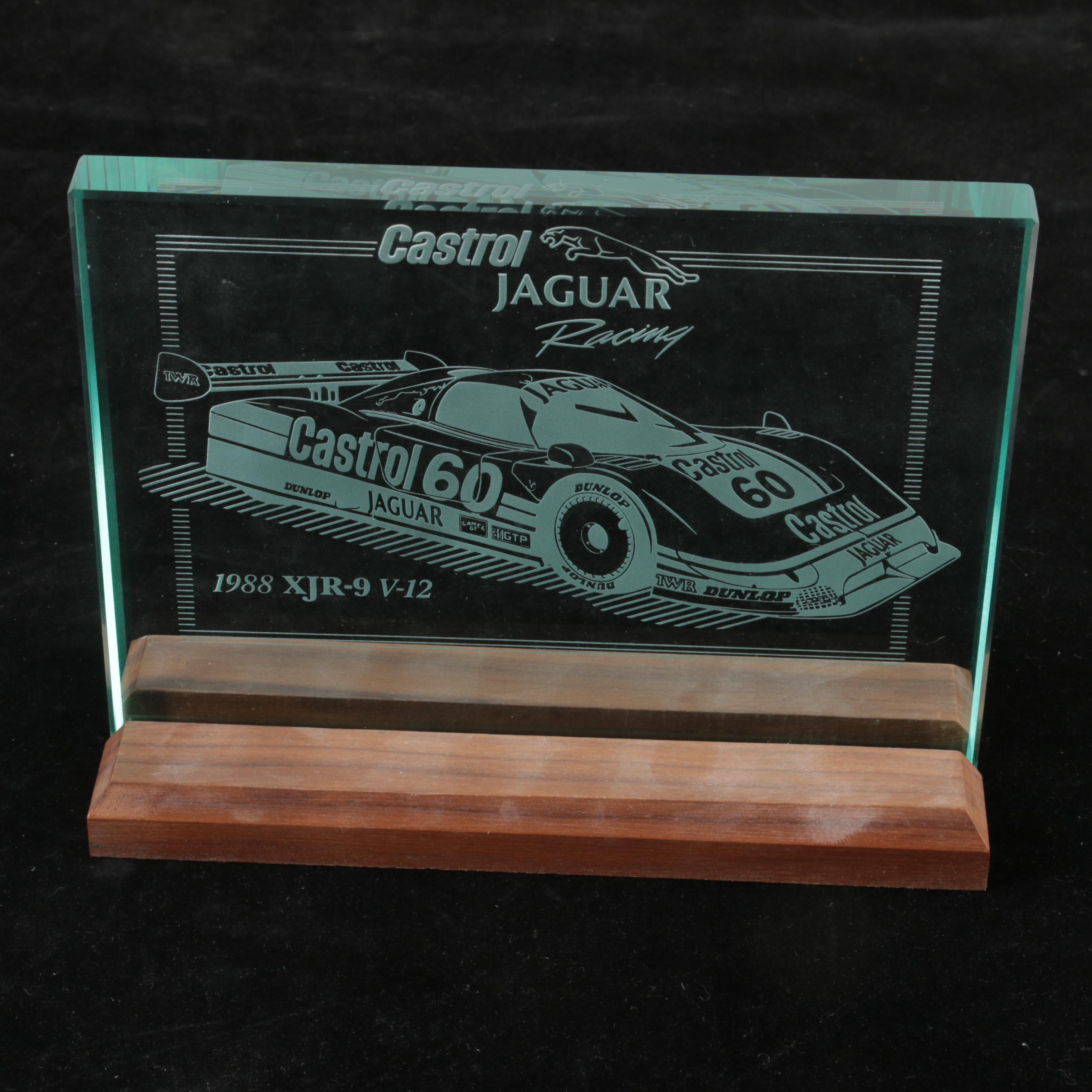 Vintage Jaguar Branded Crystal and Desk Decor