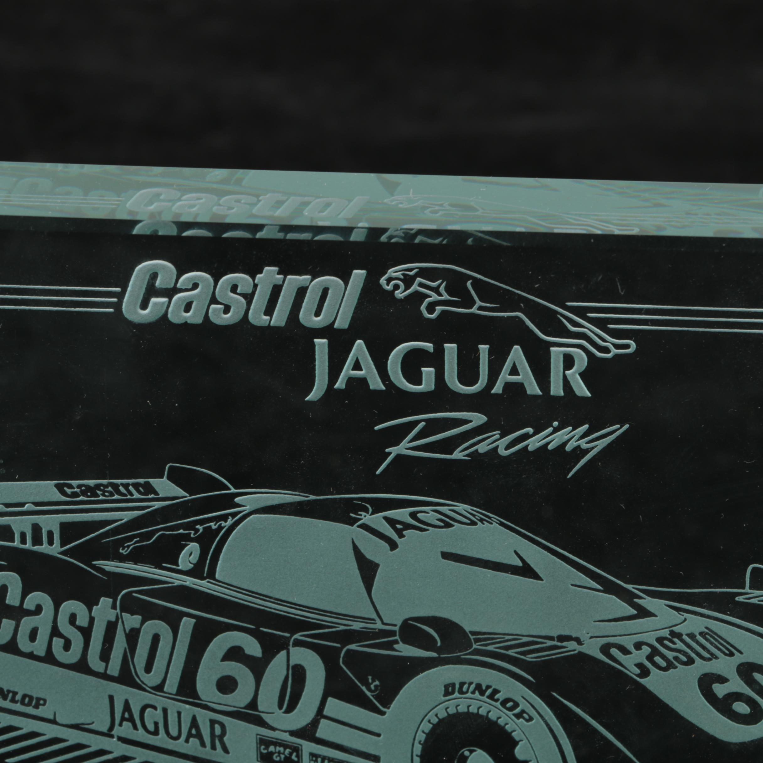 Vintage Jaguar Branded Crystal and Desk Decor