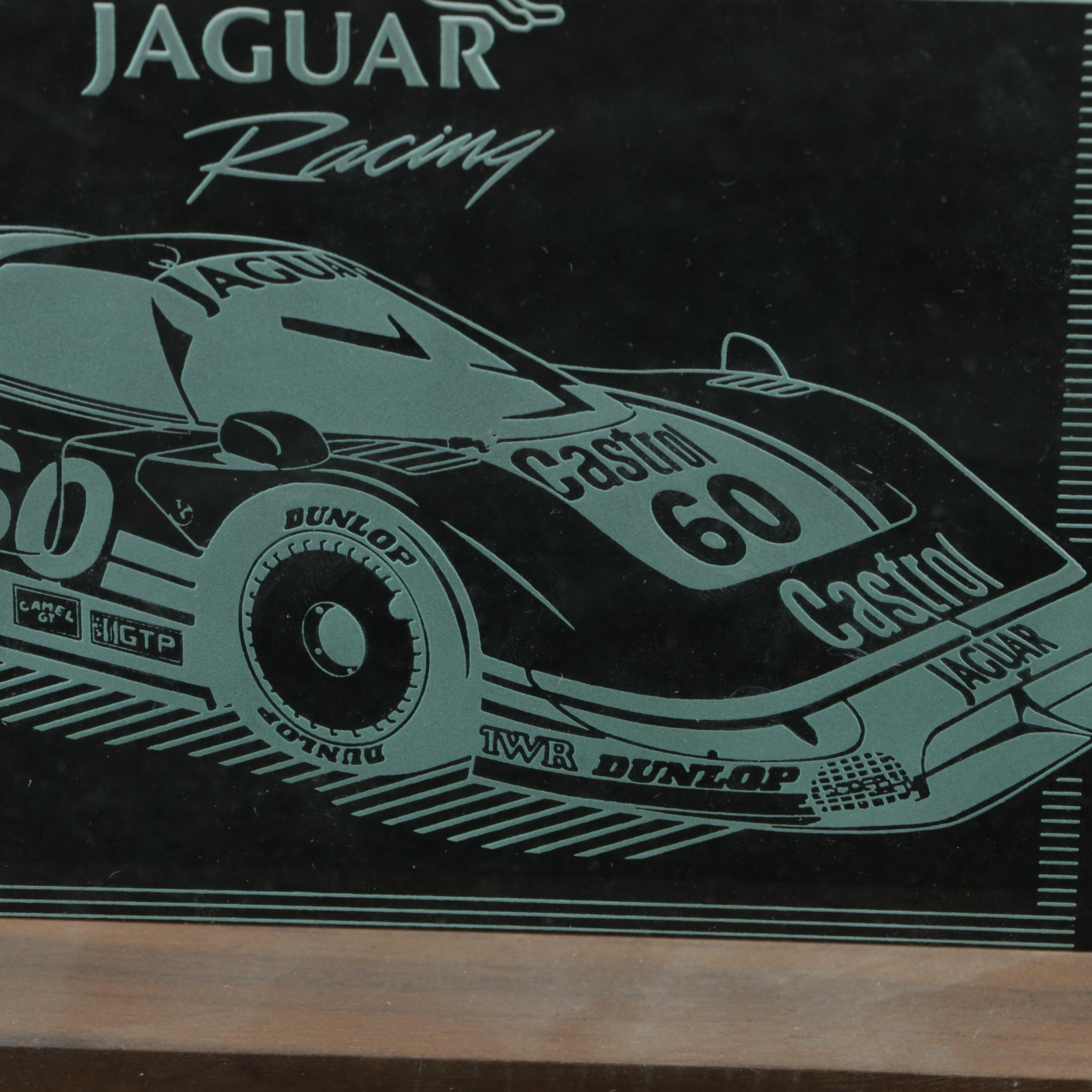 Vintage Jaguar Branded Crystal and Desk Decor