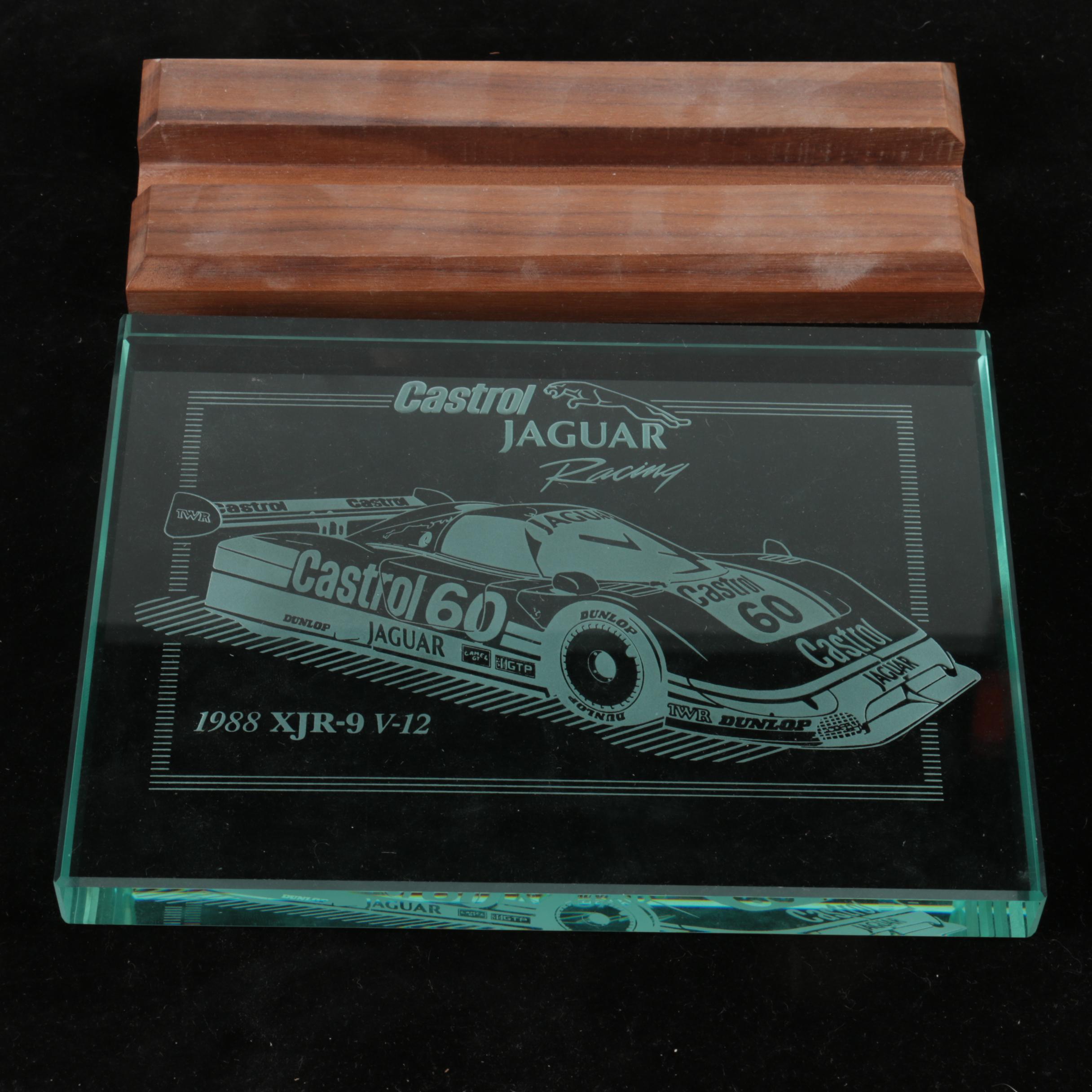 Vintage Jaguar Branded Crystal and Desk Decor