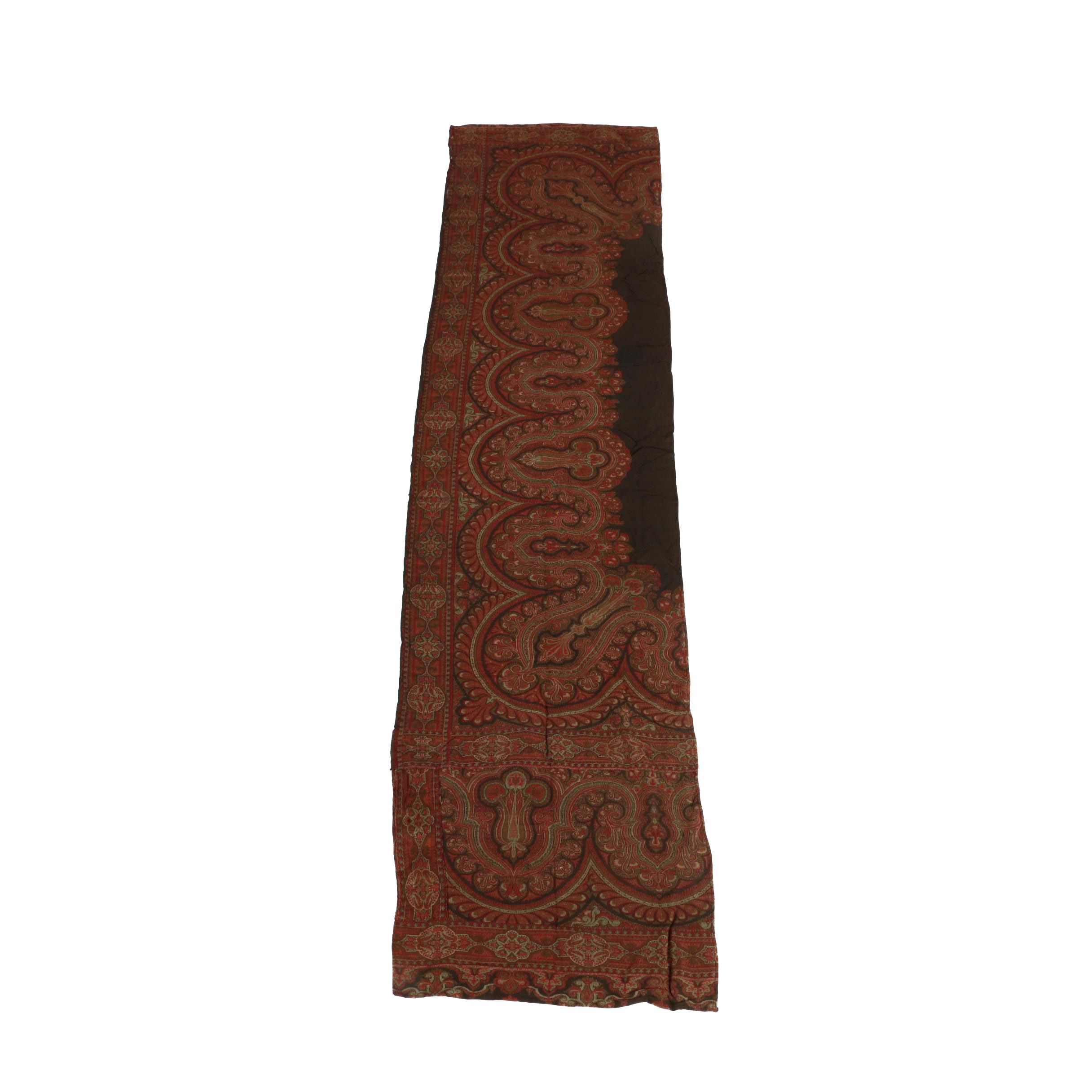 Vintage Iranian Woven Paisley Scarf