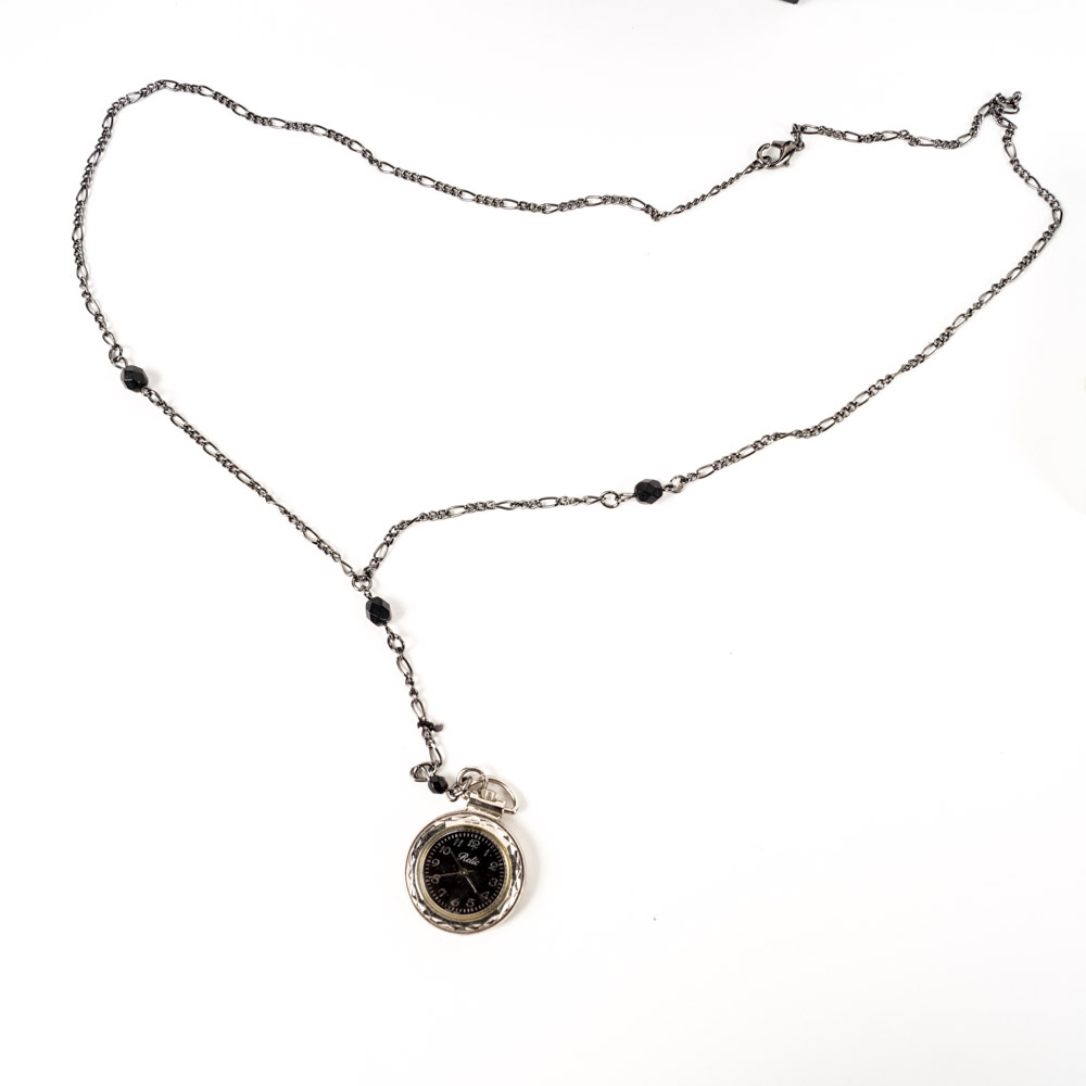 Elizabeth Arden Watch & Relic Pocket Watch Necklace