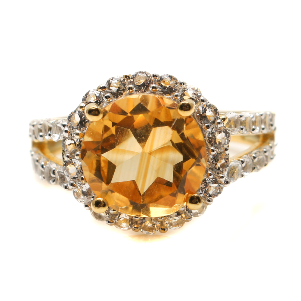 Grouping of Orianne Sterling Silver Gemstone Rings