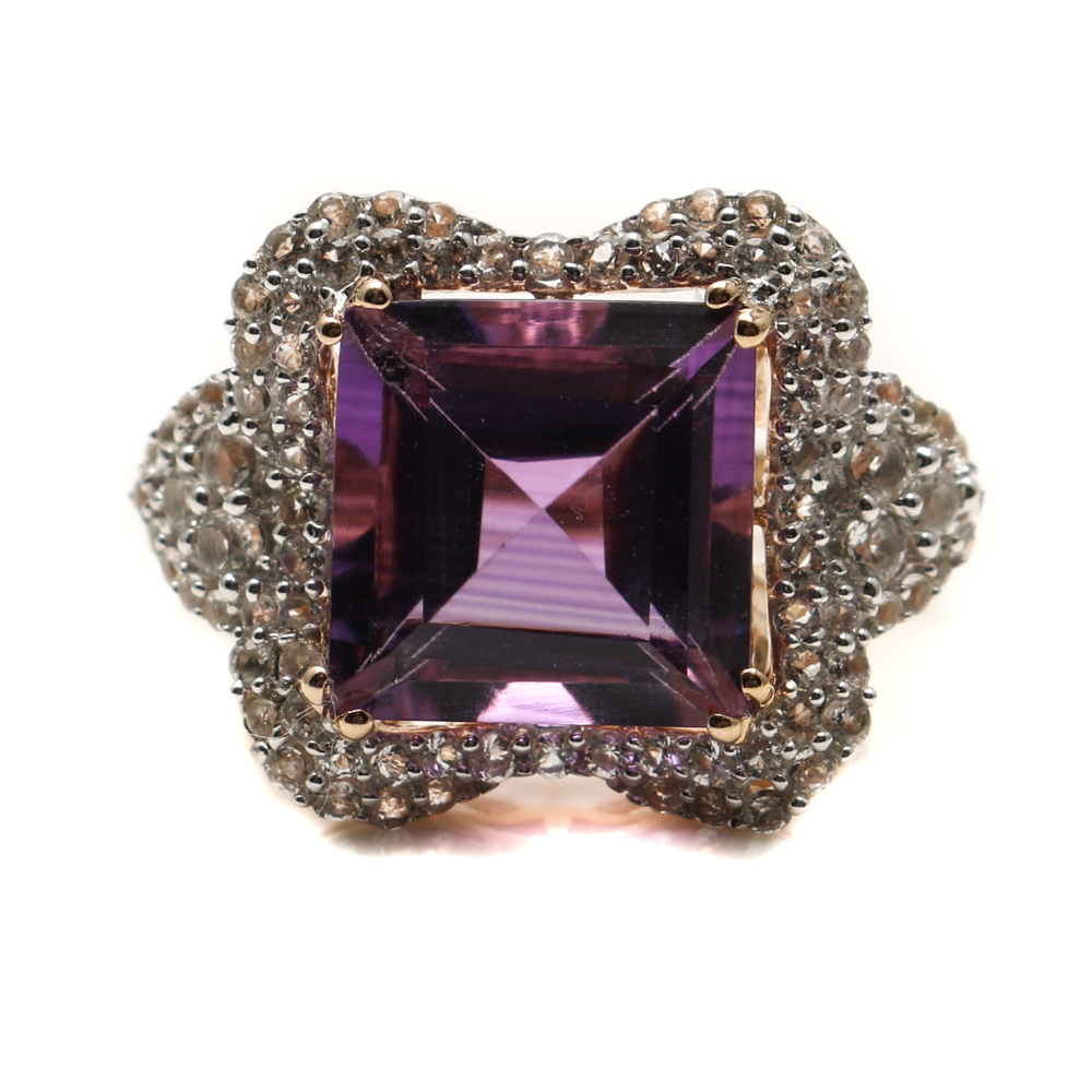 Grouping of Orianne Sterling Silver Gemstone Rings