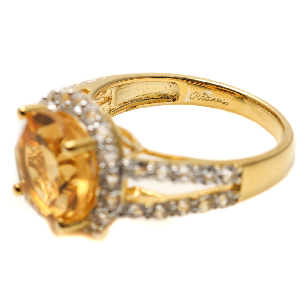 Grouping of Orianne Sterling Silver Gemstone Rings