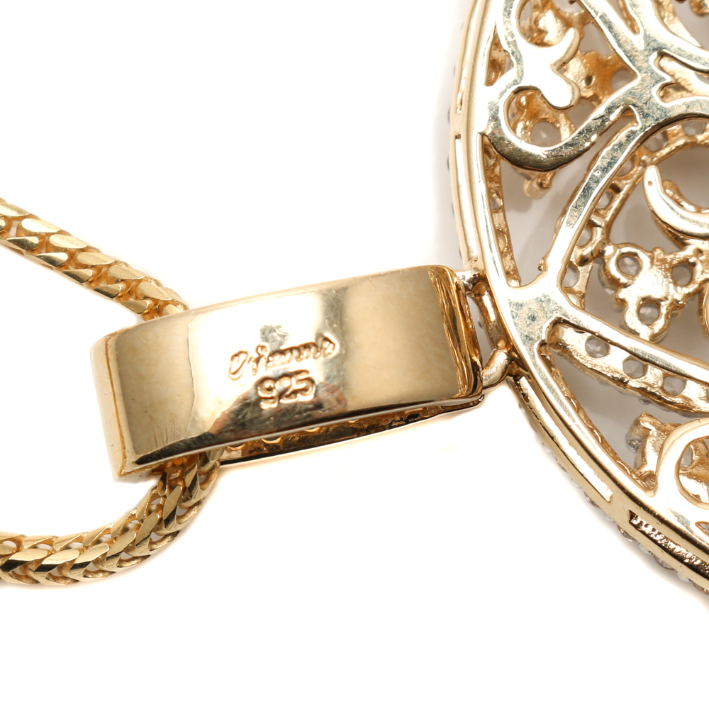 Orianne Gold Wash on Sterling Silver Star Ruby and White Topaz Necklaces