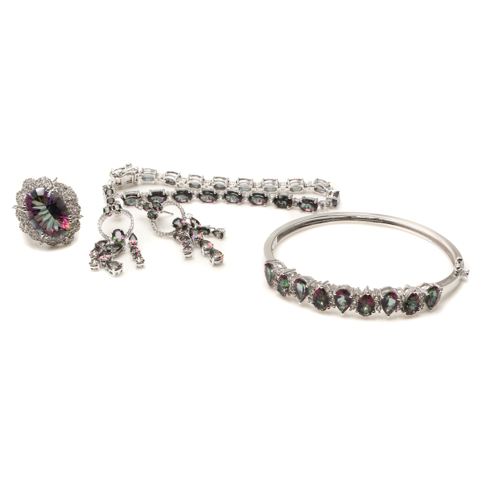 Sterling Silver Mystic and White Topaz Jewelry