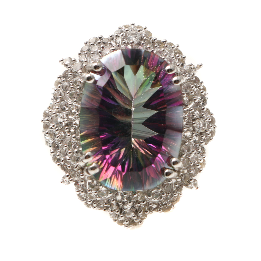 Sterling Silver Mystic and White Topaz Jewelry