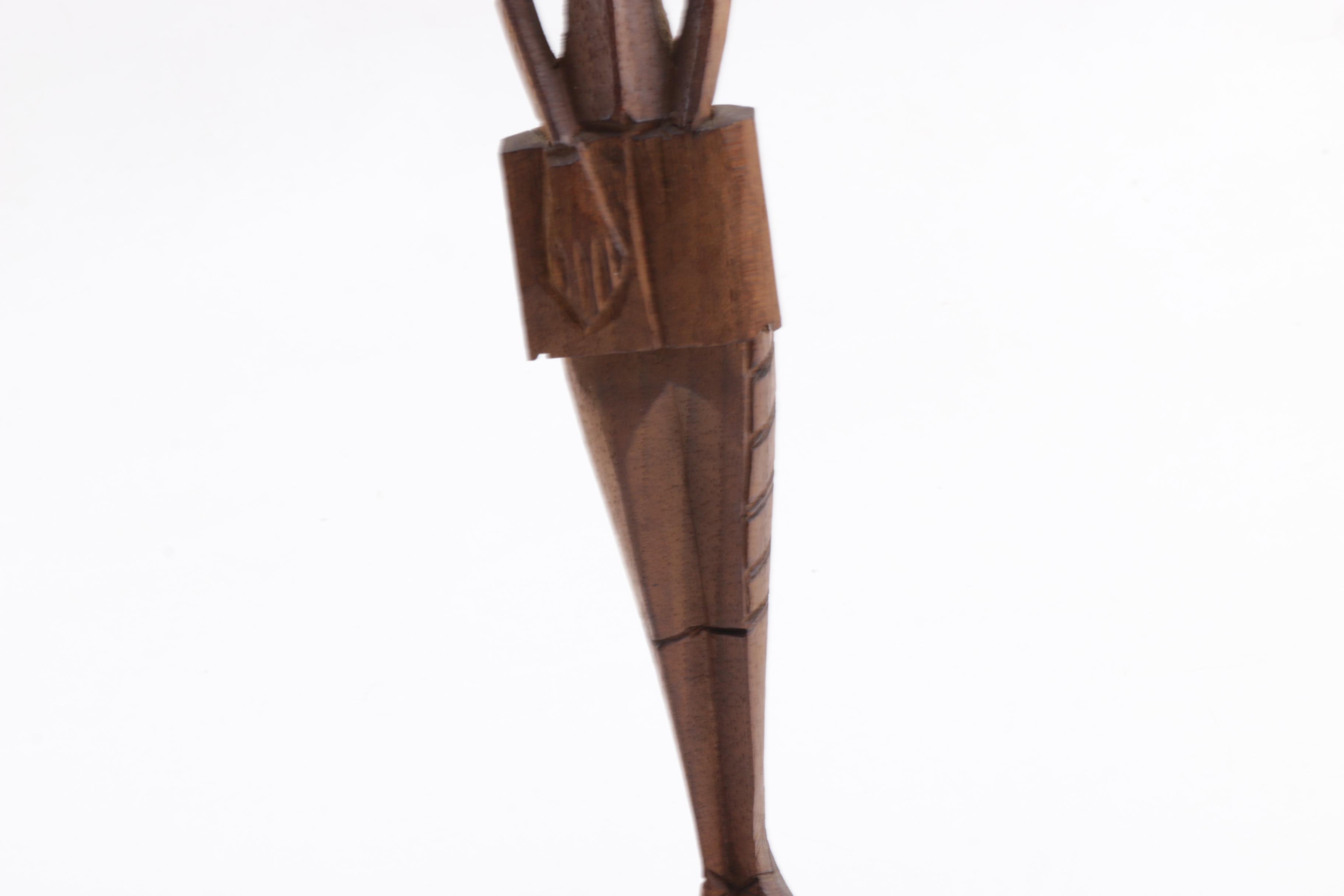 Mexican Pottery and Carved Figure