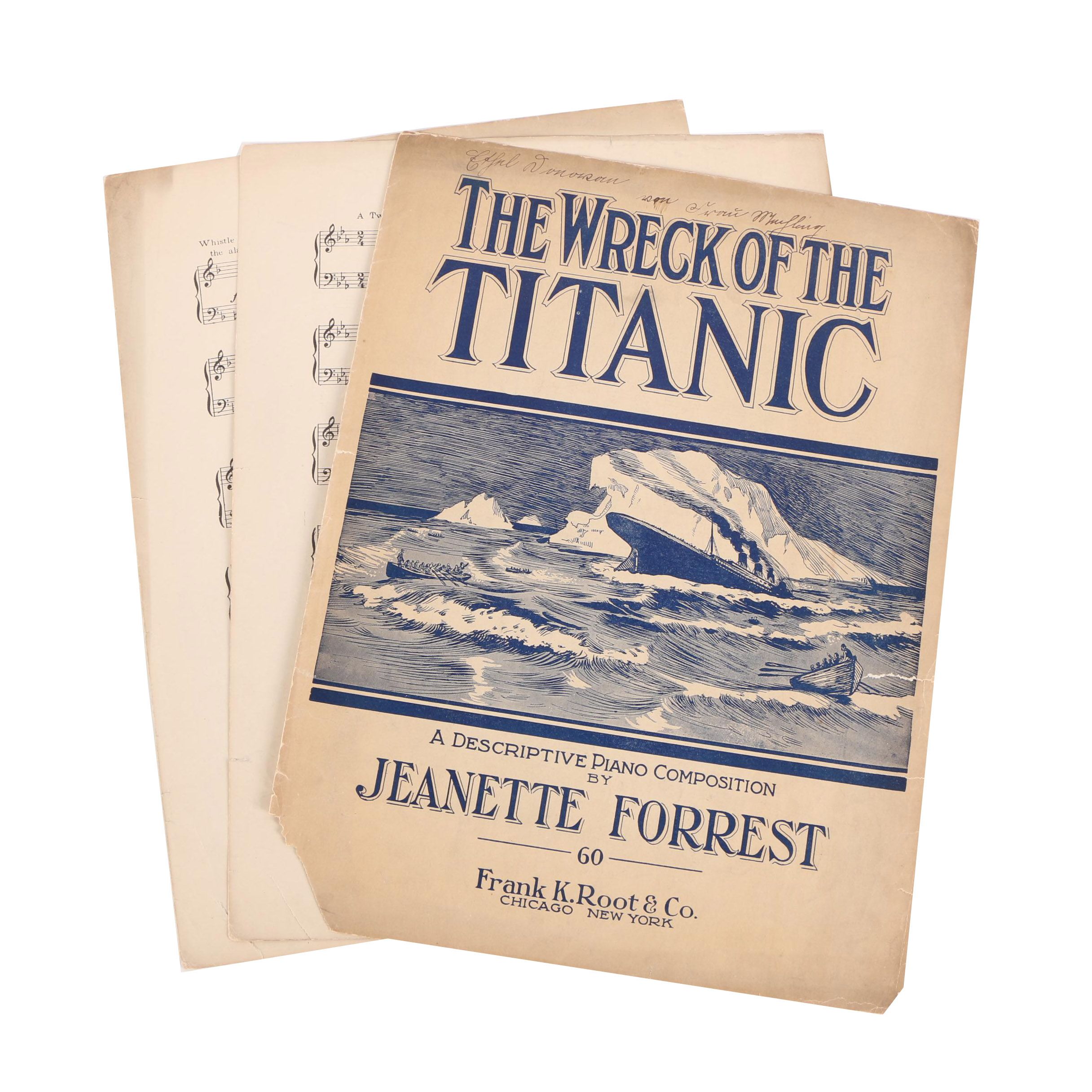 Vintage Sheet Music "The Wreck of the Titanic" by Jeanette Forrest