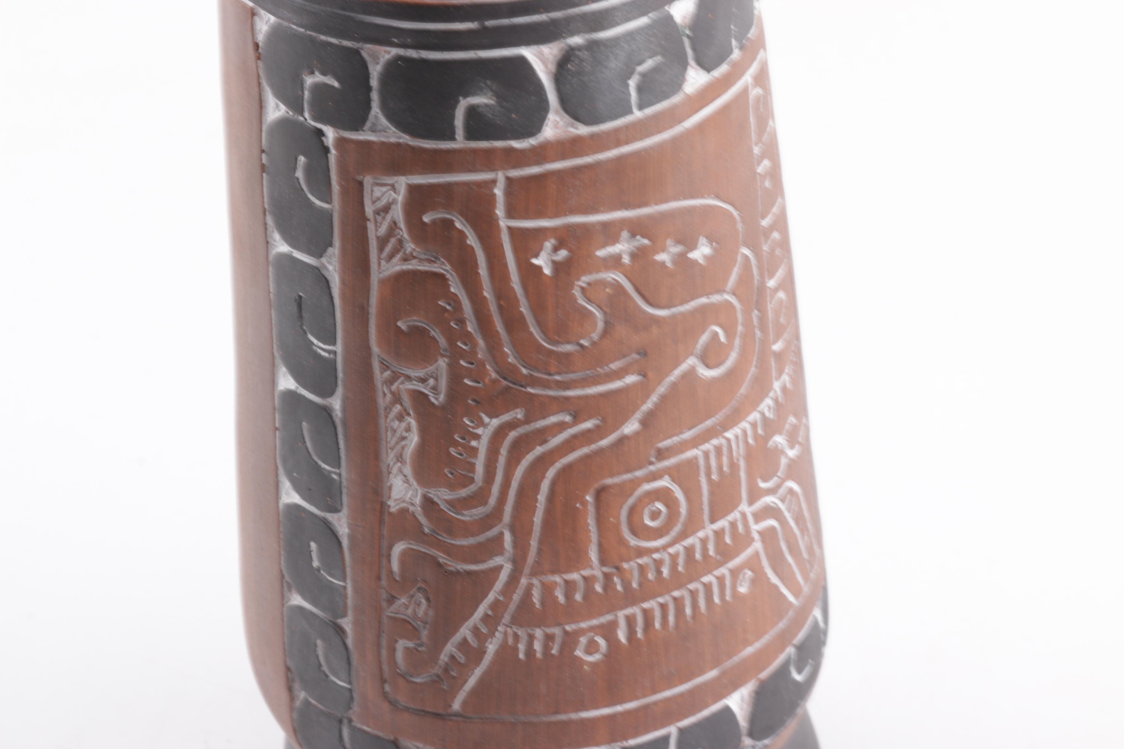 Mexican Pottery and Carved Figure