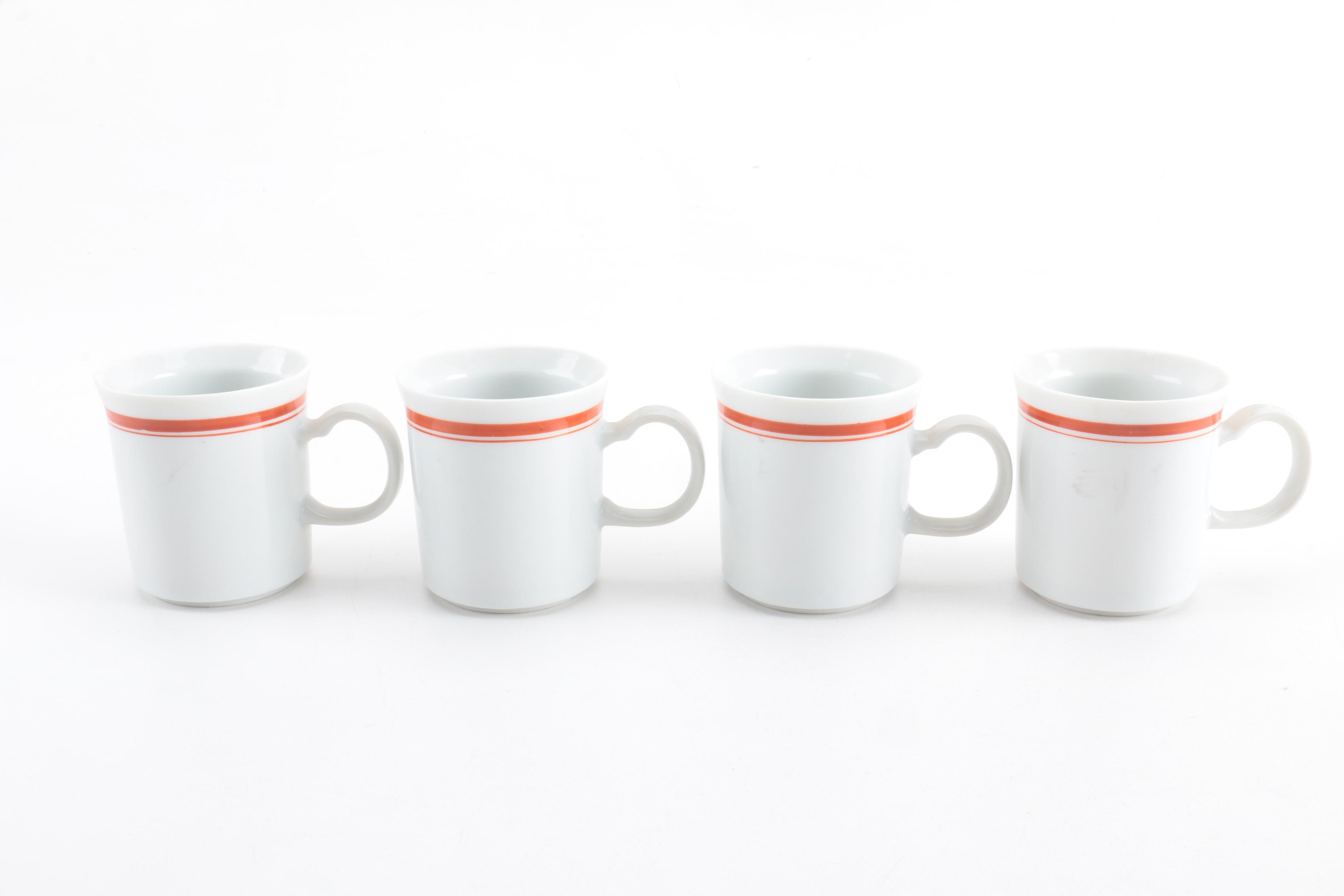 Vintage Milano Fine China by Mann Tea Cups and Saucers