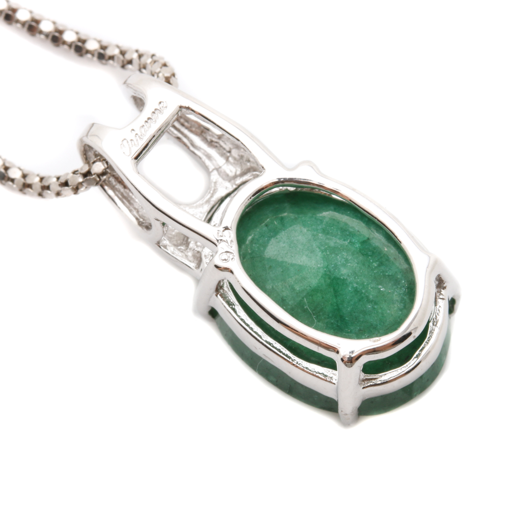 Orianne Sterling Silver and Emerald Jewelry