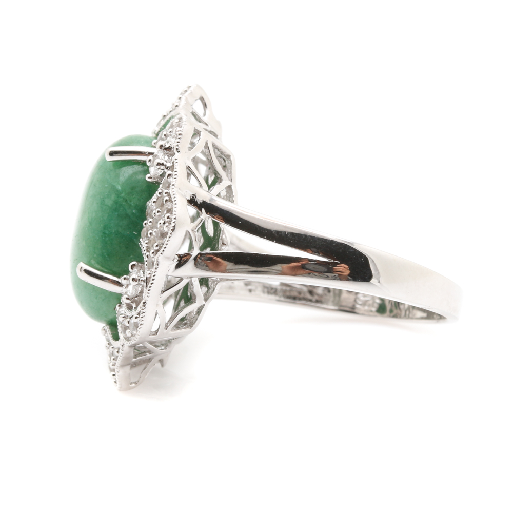 Orianne Sterling Silver and Emerald Jewelry